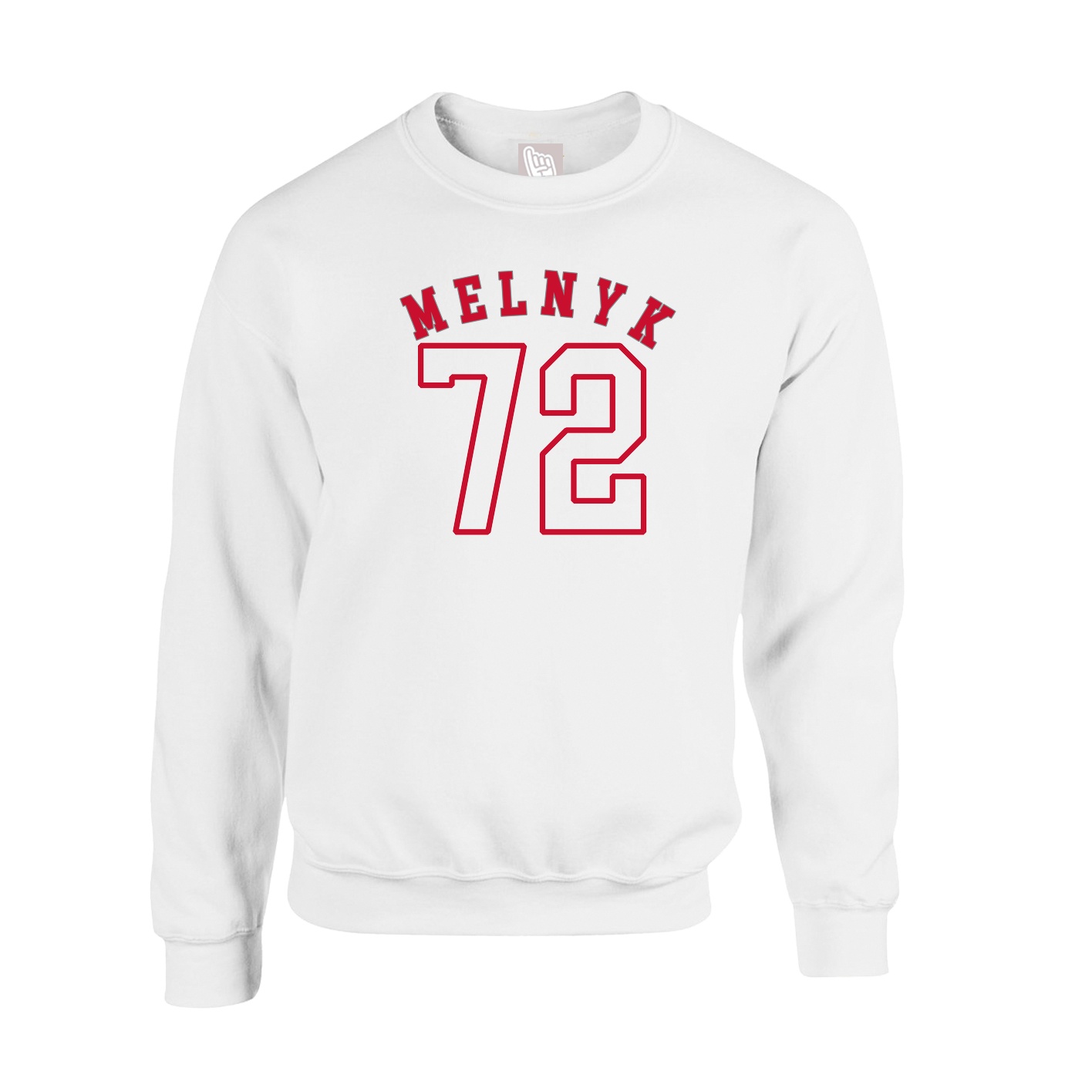 Fleece Crew — Shirsey Arch in White