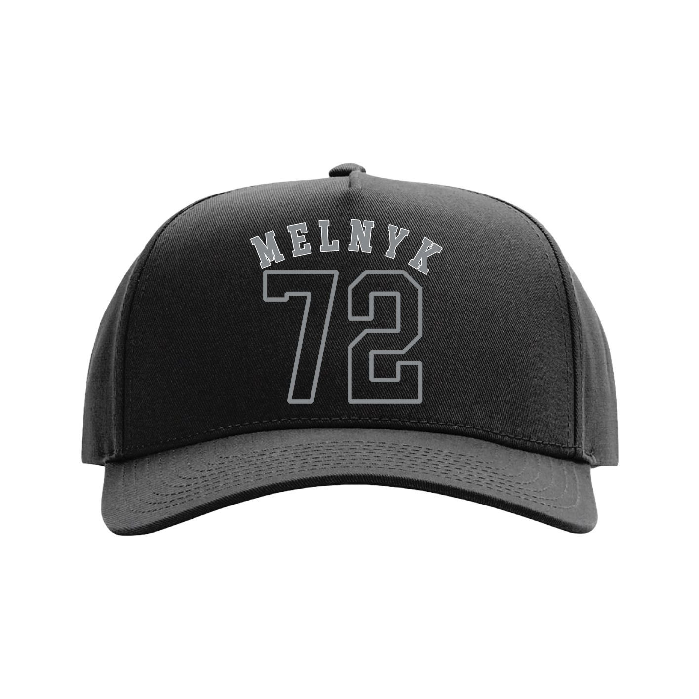 Full Fabric Five-Panel Champ Cap — Shirsey Arch in Black