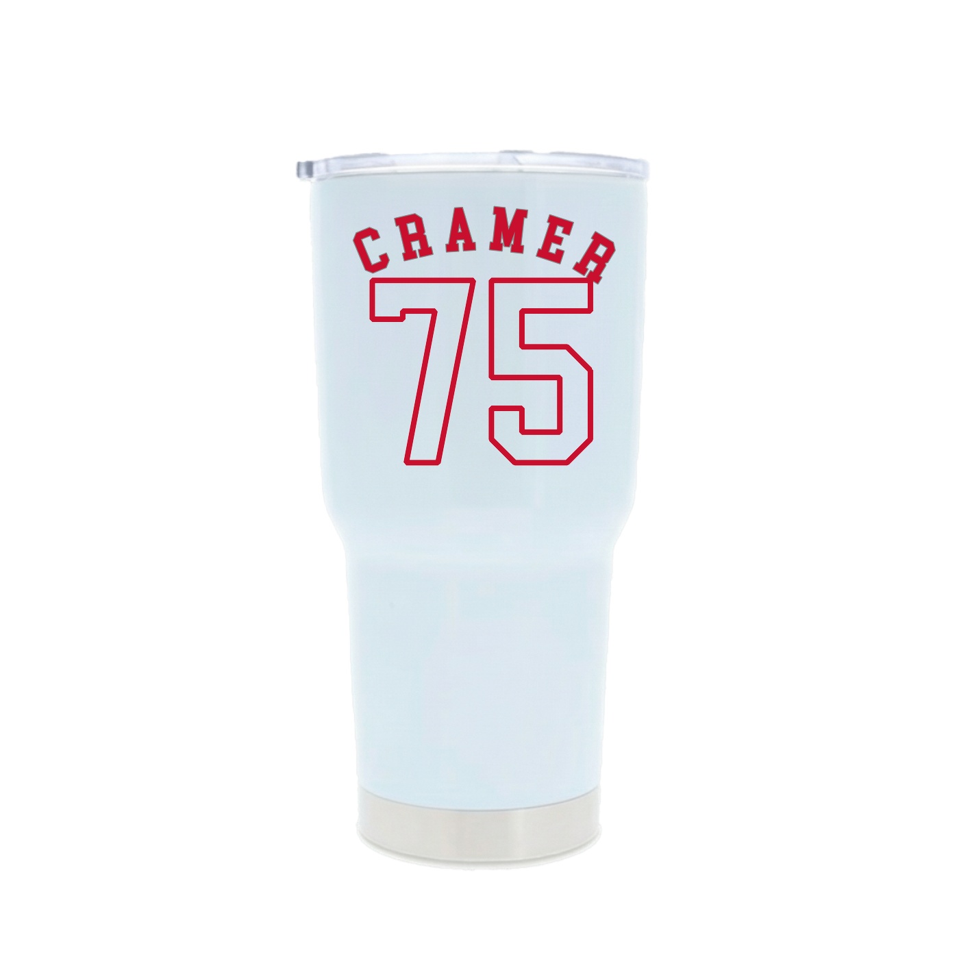 30oz Stainless Steel Tumbler — Shirsey Arch in White