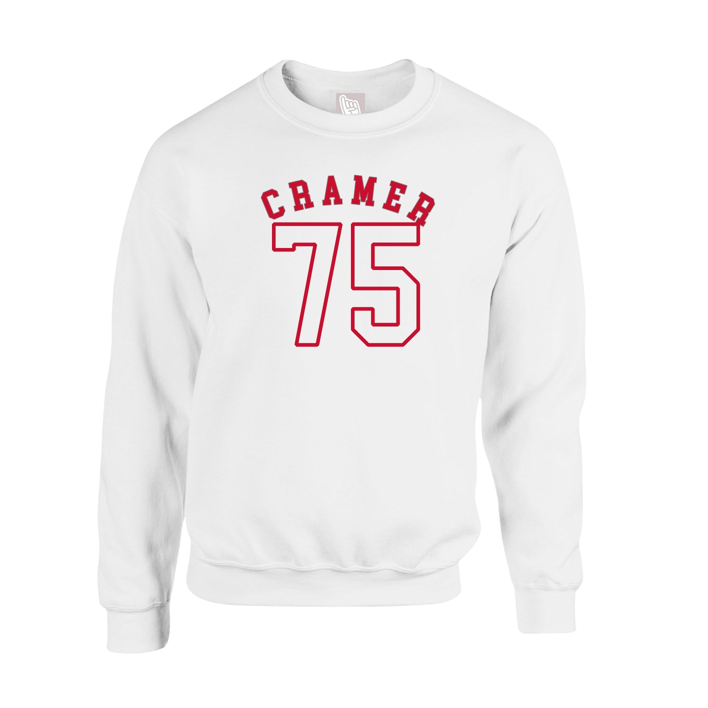 Fleece Crew — Shirsey Arch in White