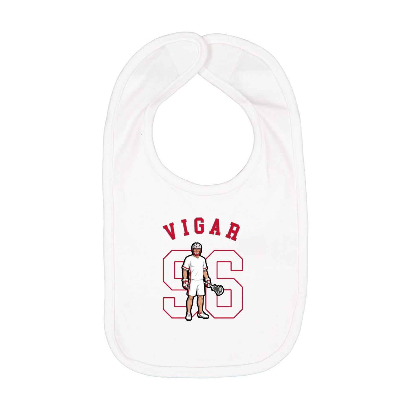 Infant Bib — Shirsey Arch in White