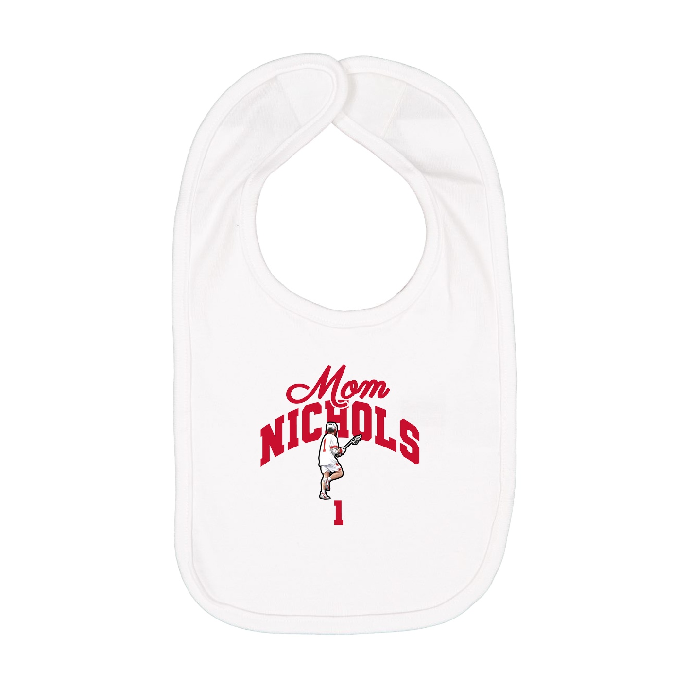 Infant Bib — Mothers Day Arch in White