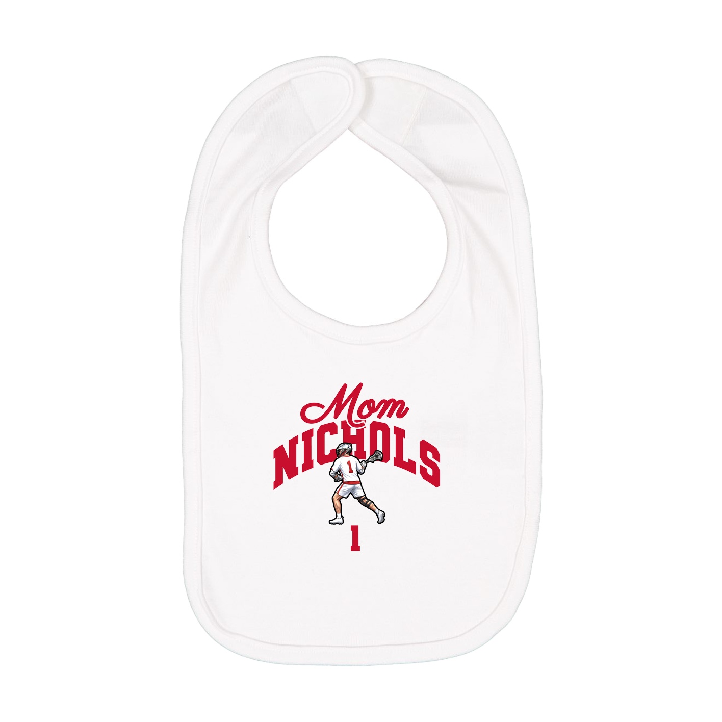 Infant Bib — Mothers Day Arch in White