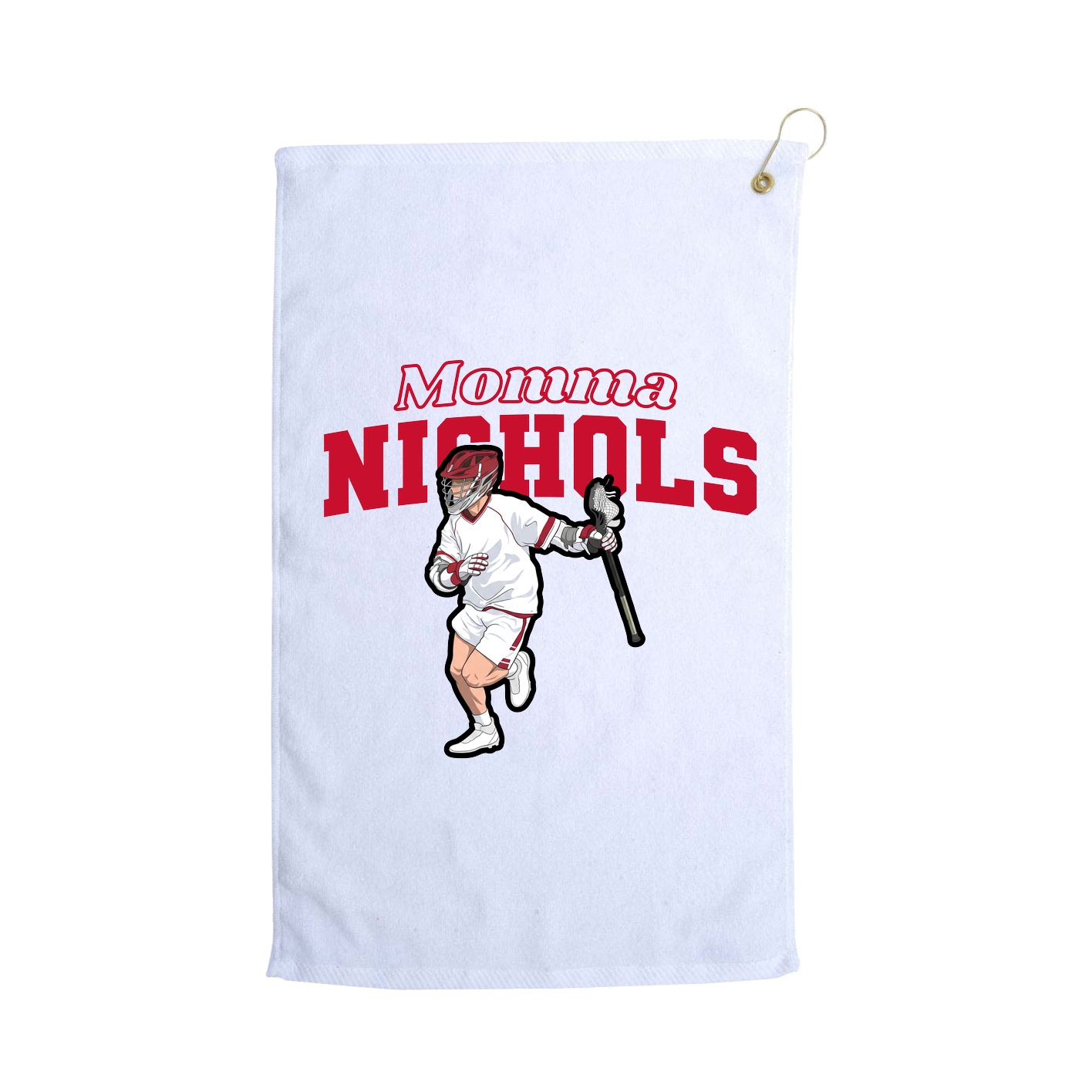 Golf Towel — Mothers Day Block in White