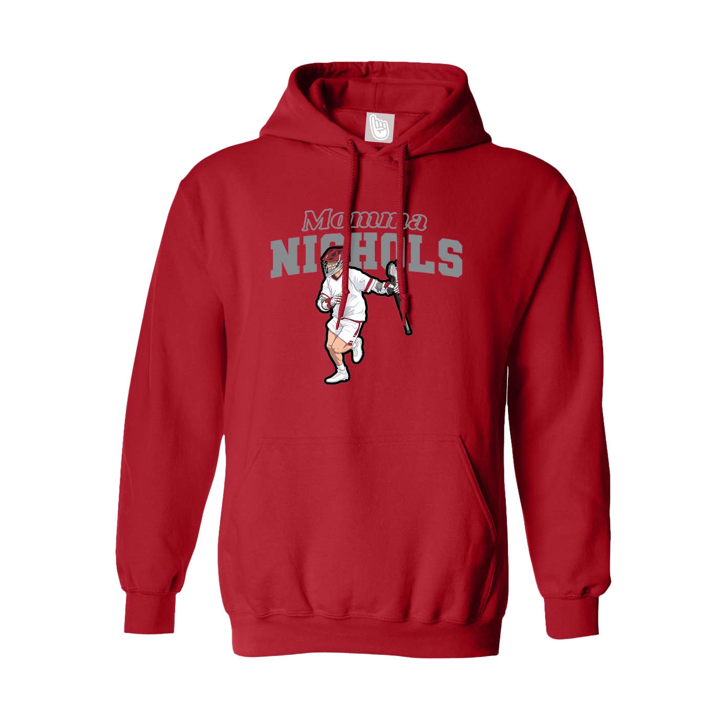 Youth Hoodie — Mothers Day Block in Red