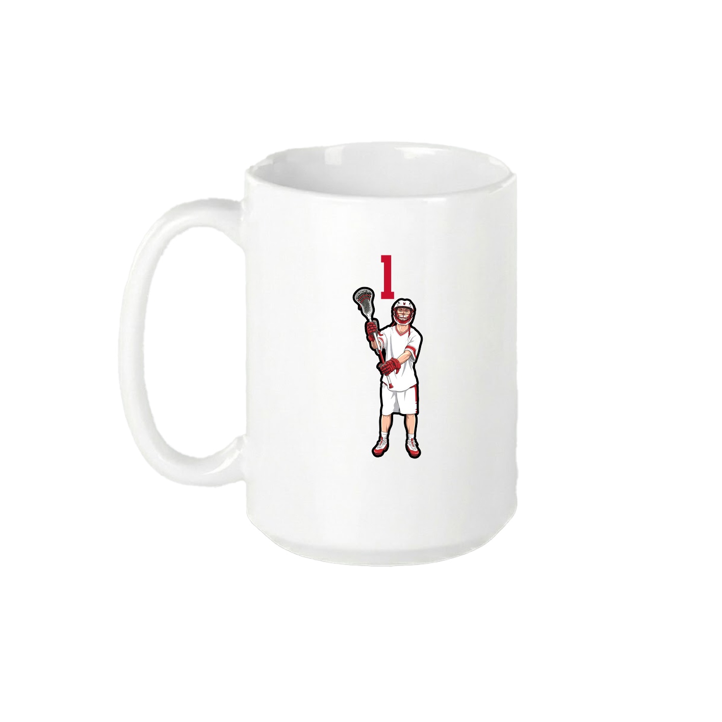 15oz Coffee Mug — Number Top in White