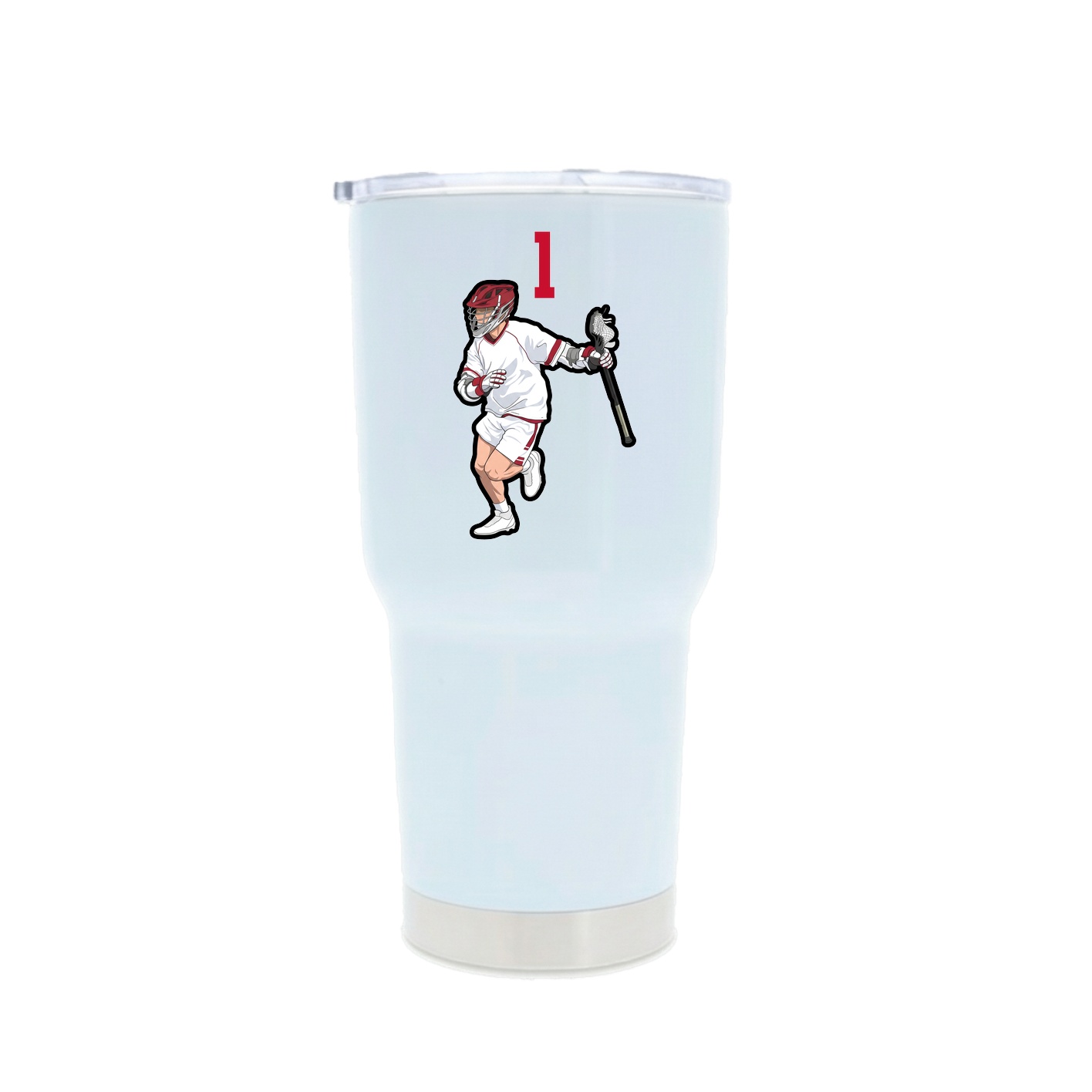 30oz Stainless Steel Tumbler — Number Top in White