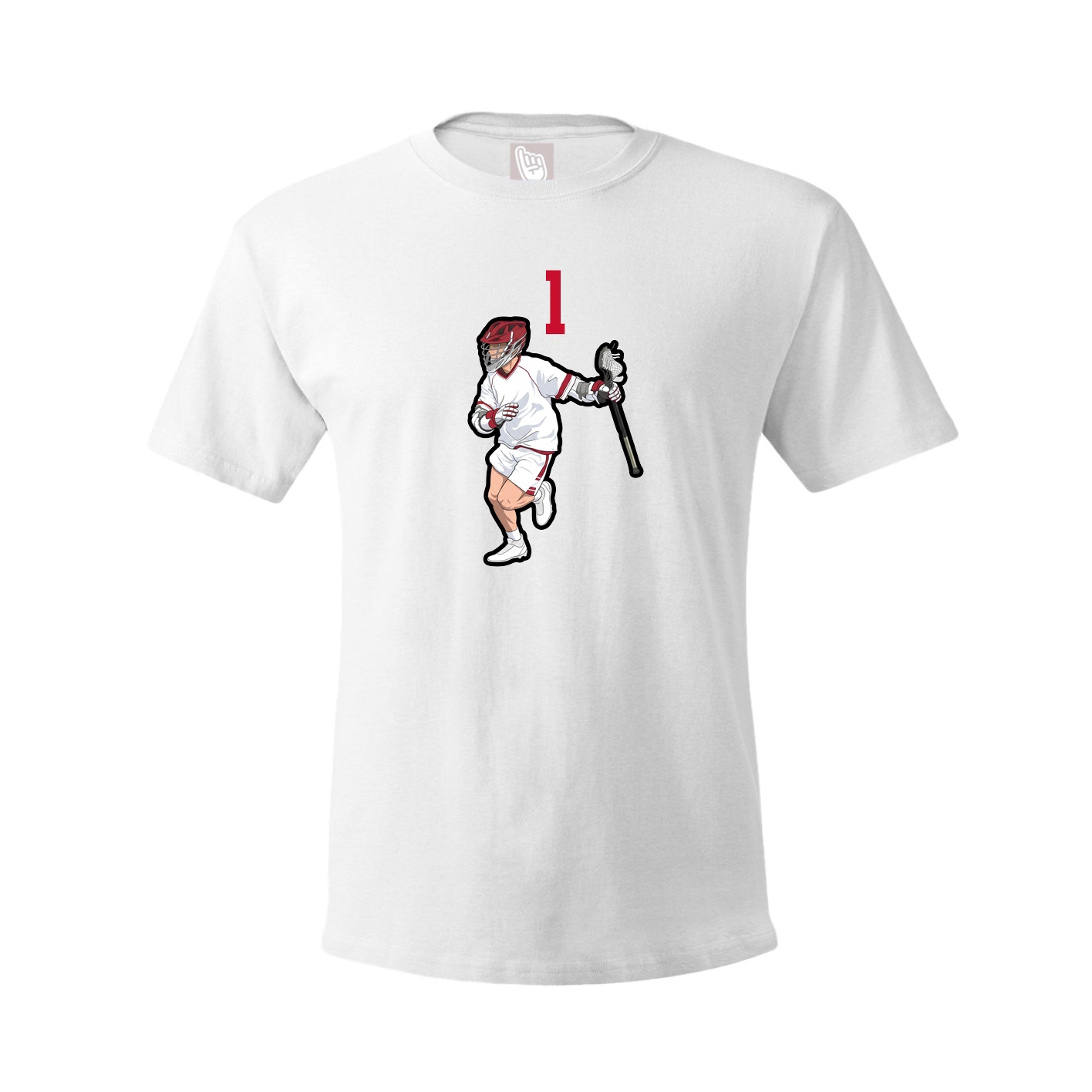 Youth Tee — Number Top in White