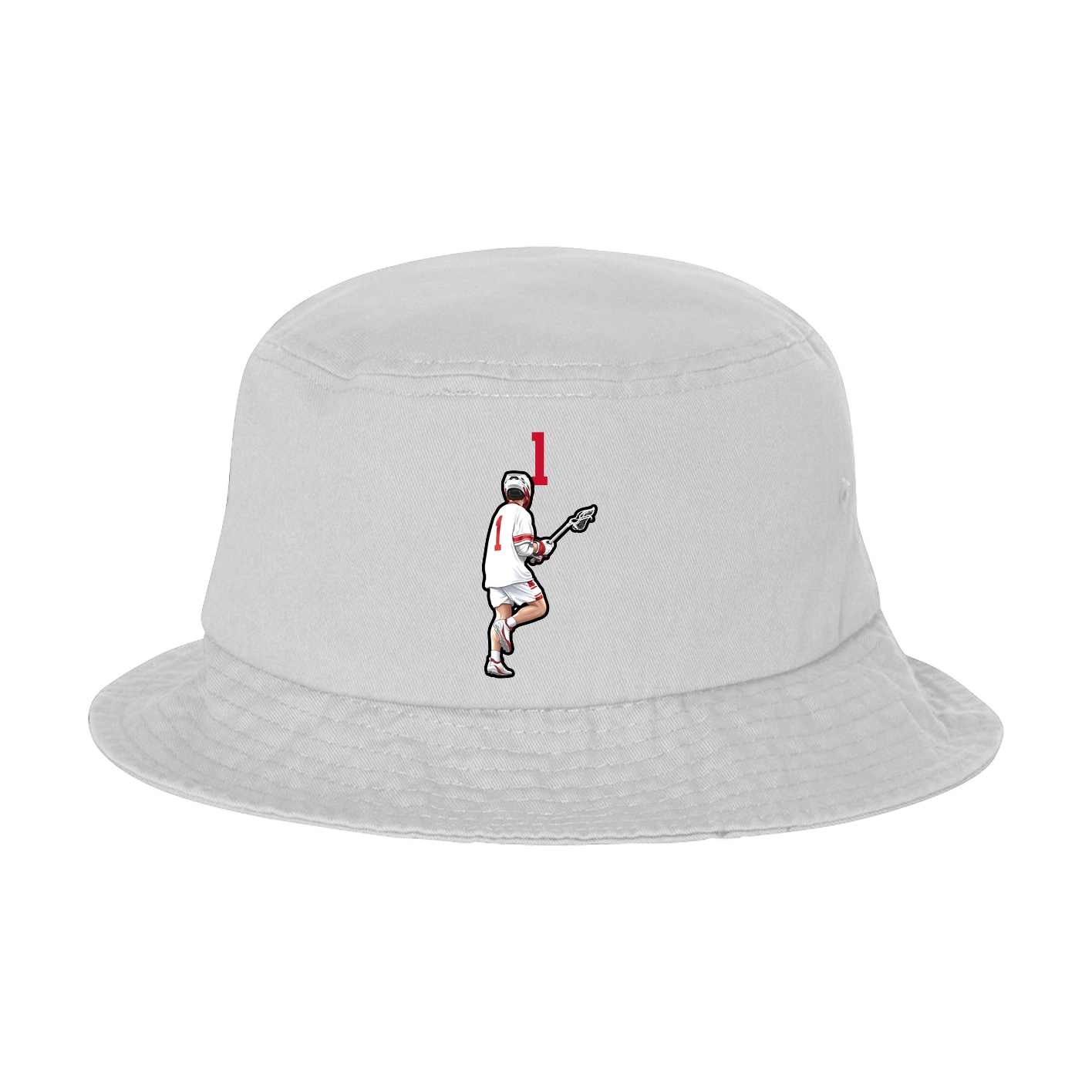 Bucket Cap — Number Top in White