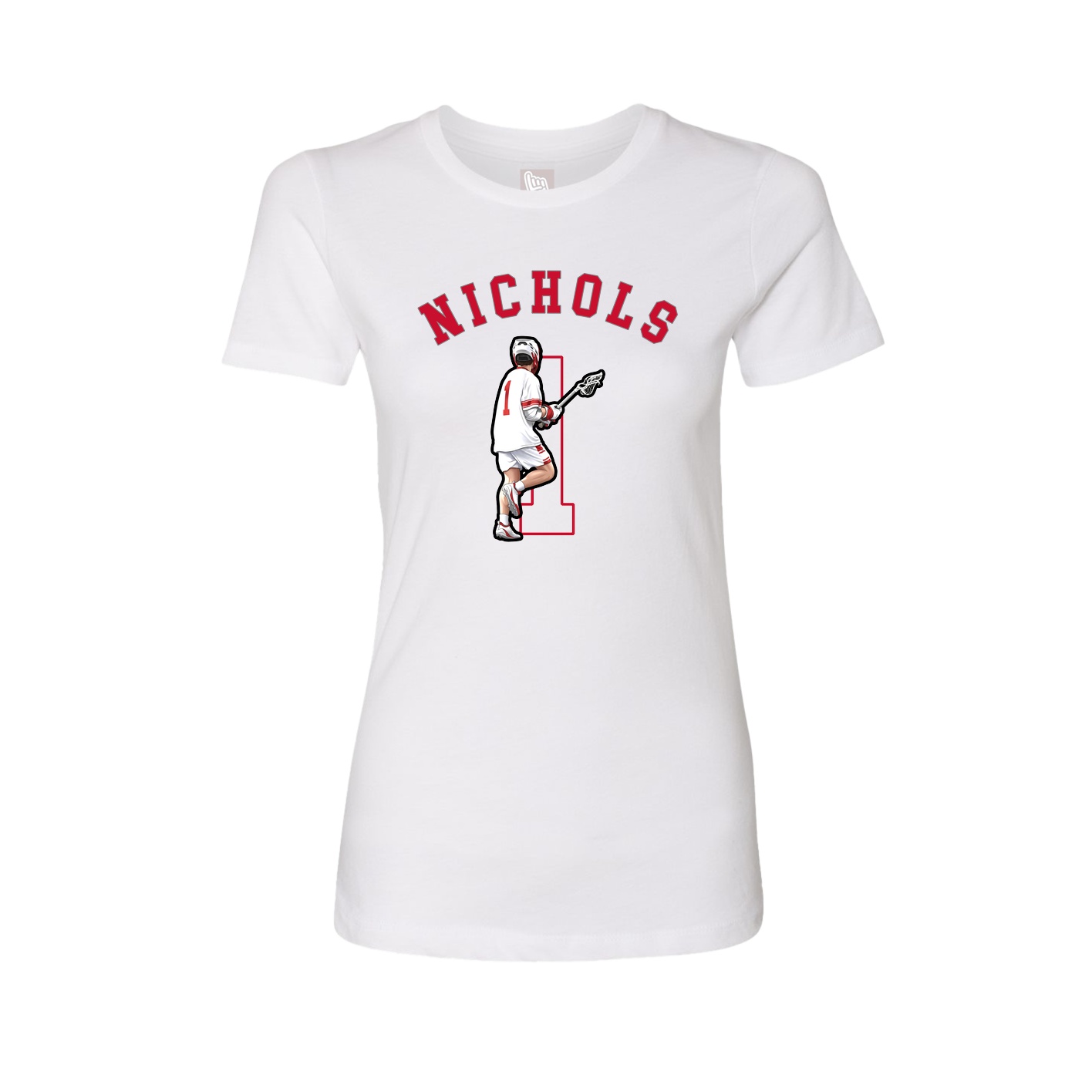 Fitted Women's Tee — Shirsey Arch in White