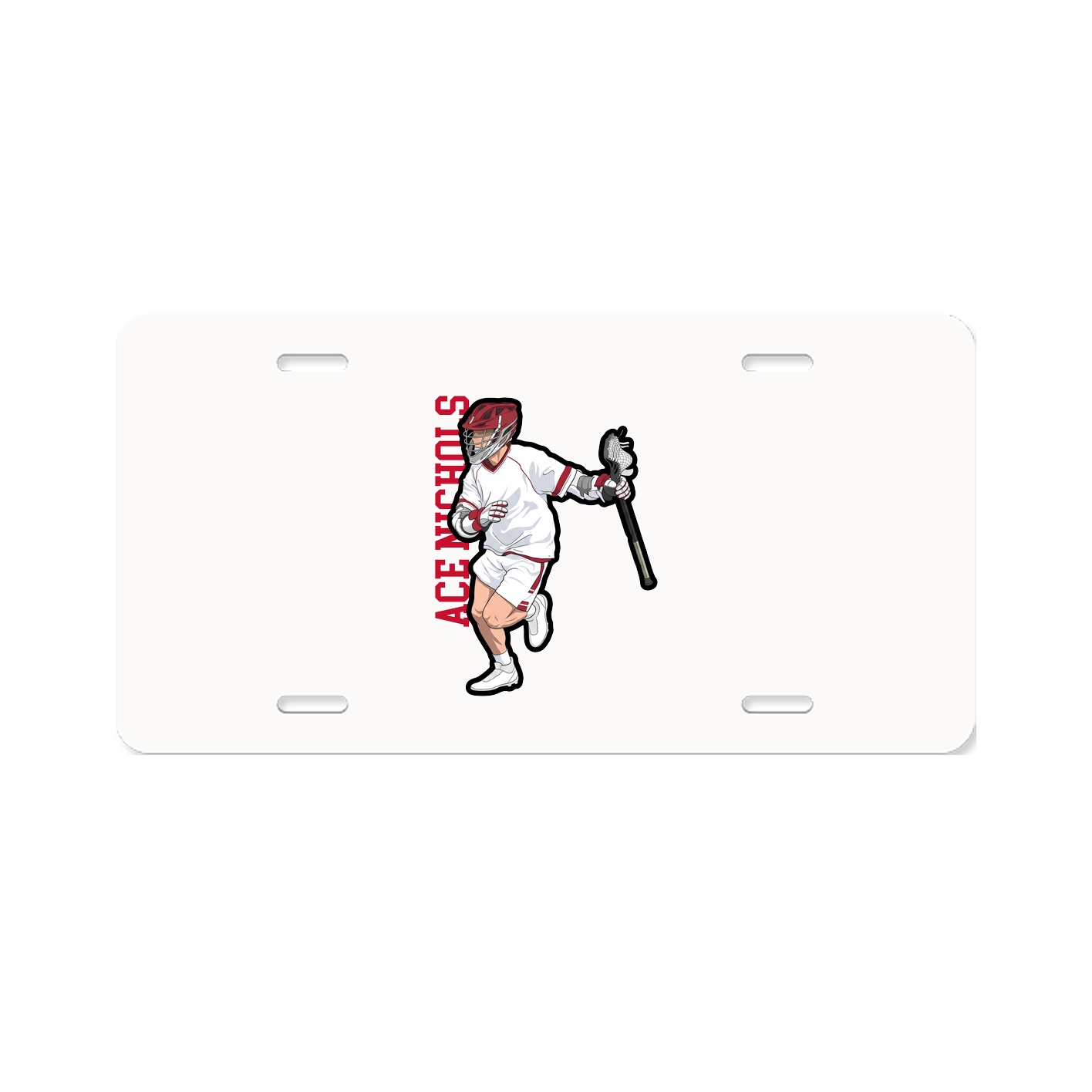License Plate — Name Vertical in Classic