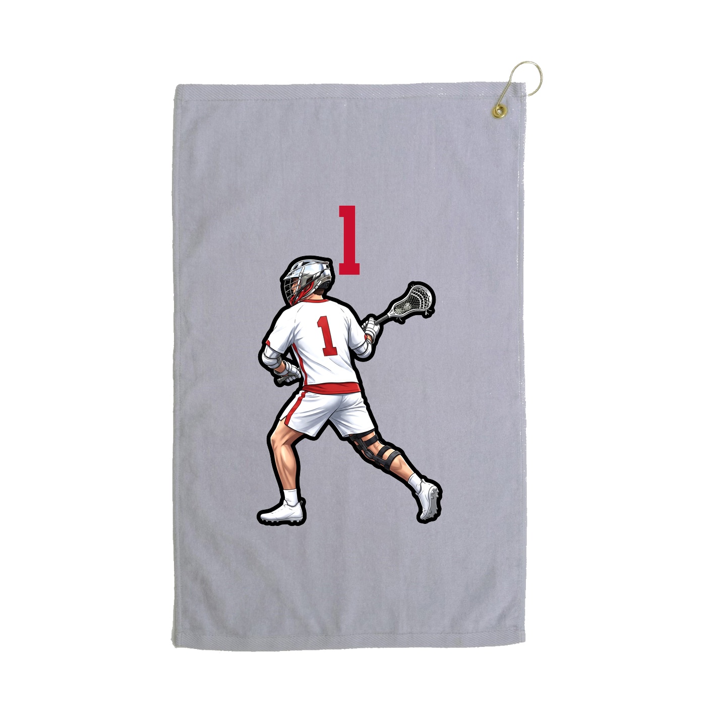 Golf Towel — Number Top in Grey