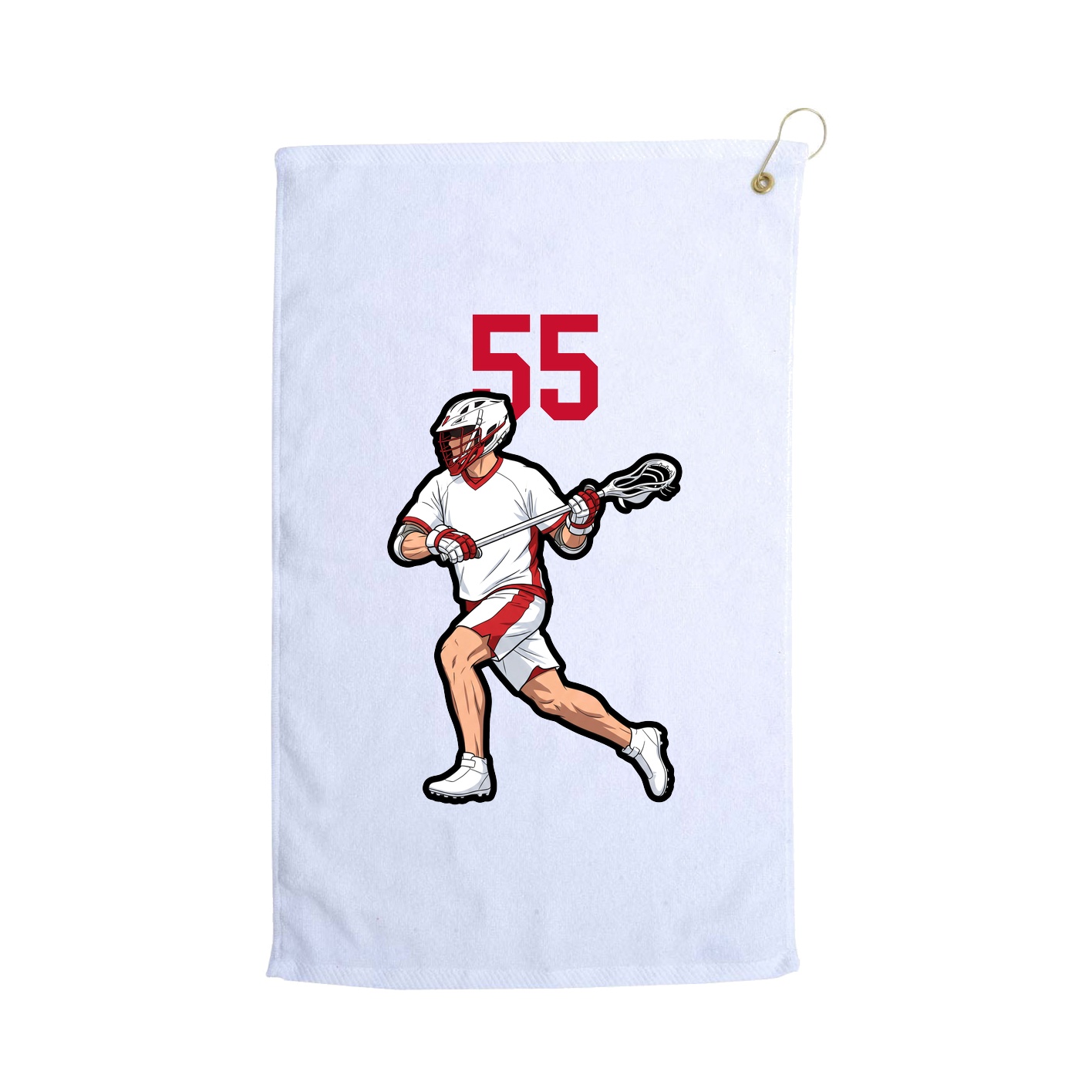 Golf Towel — Number Top in White