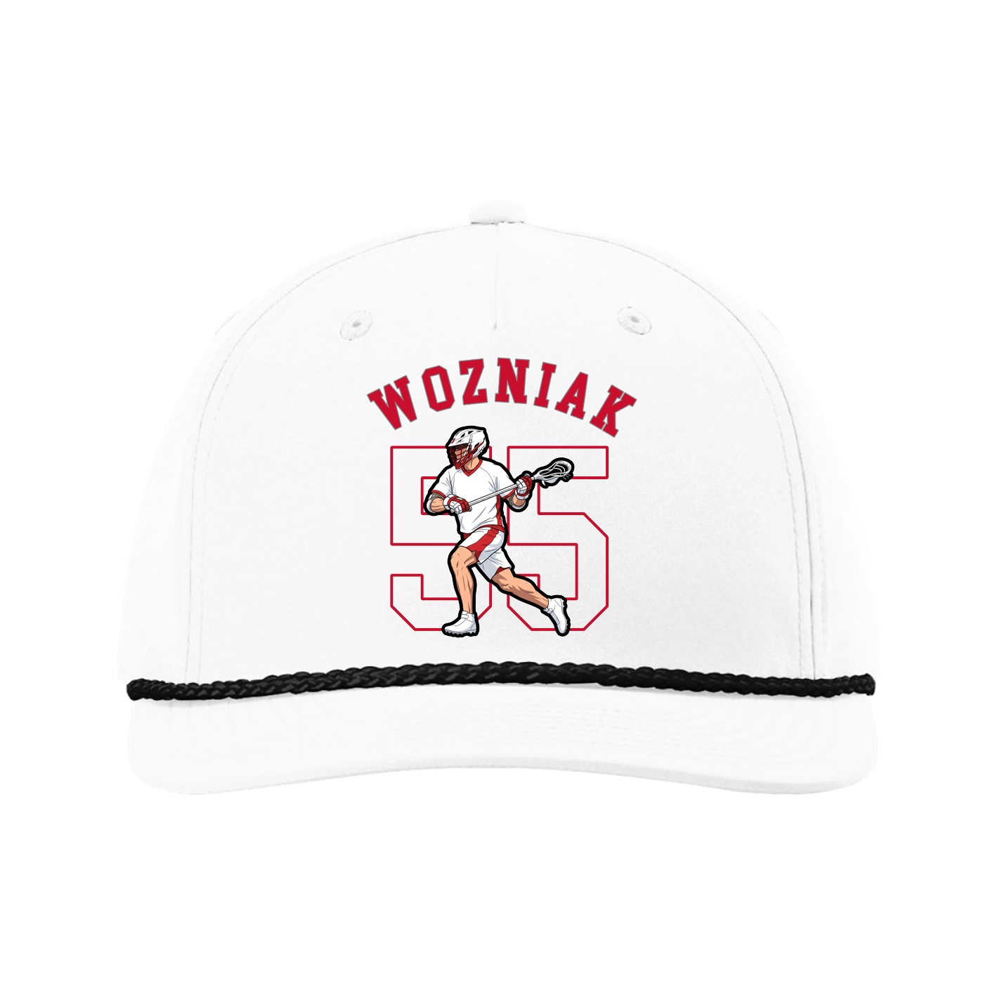Five-Panel Classic Rope Cap — Shirsey Arch in White