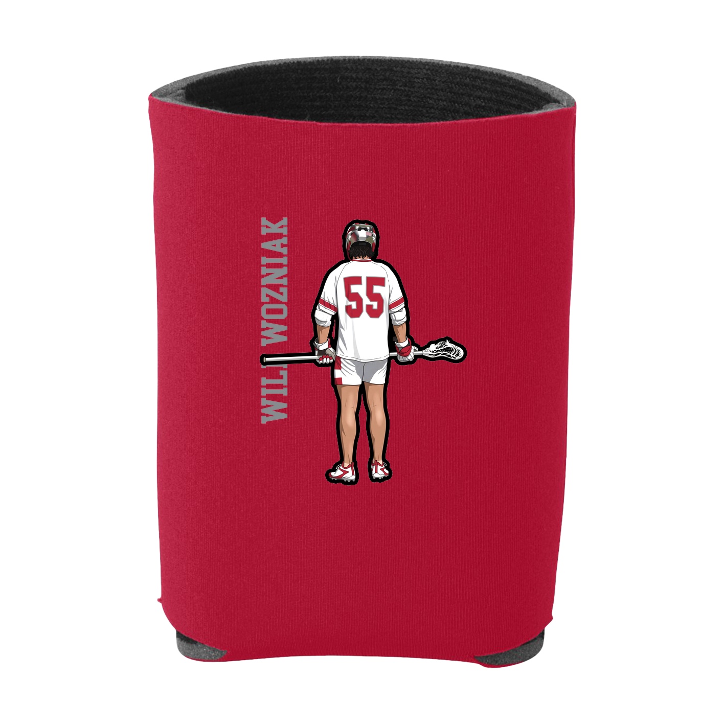 Can Holder — Name Vertical in Red