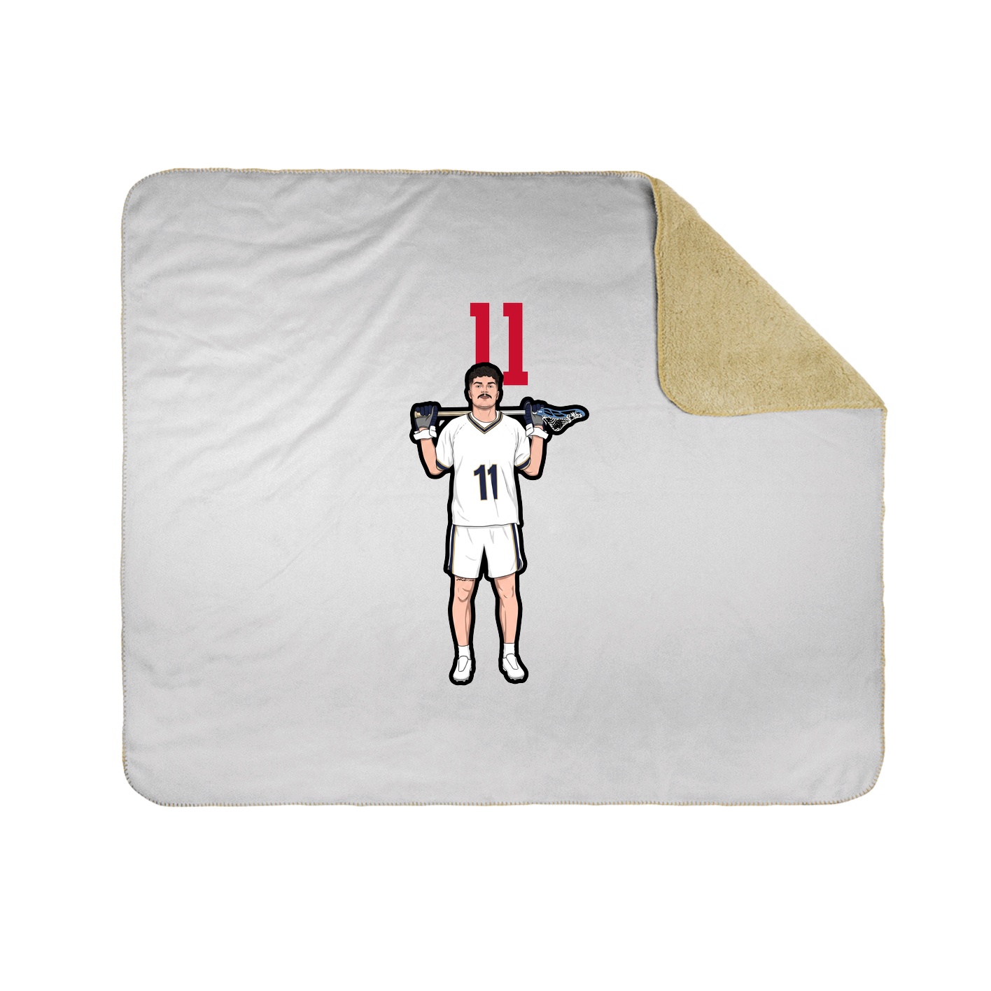 Throw Blanket — Number Top in White