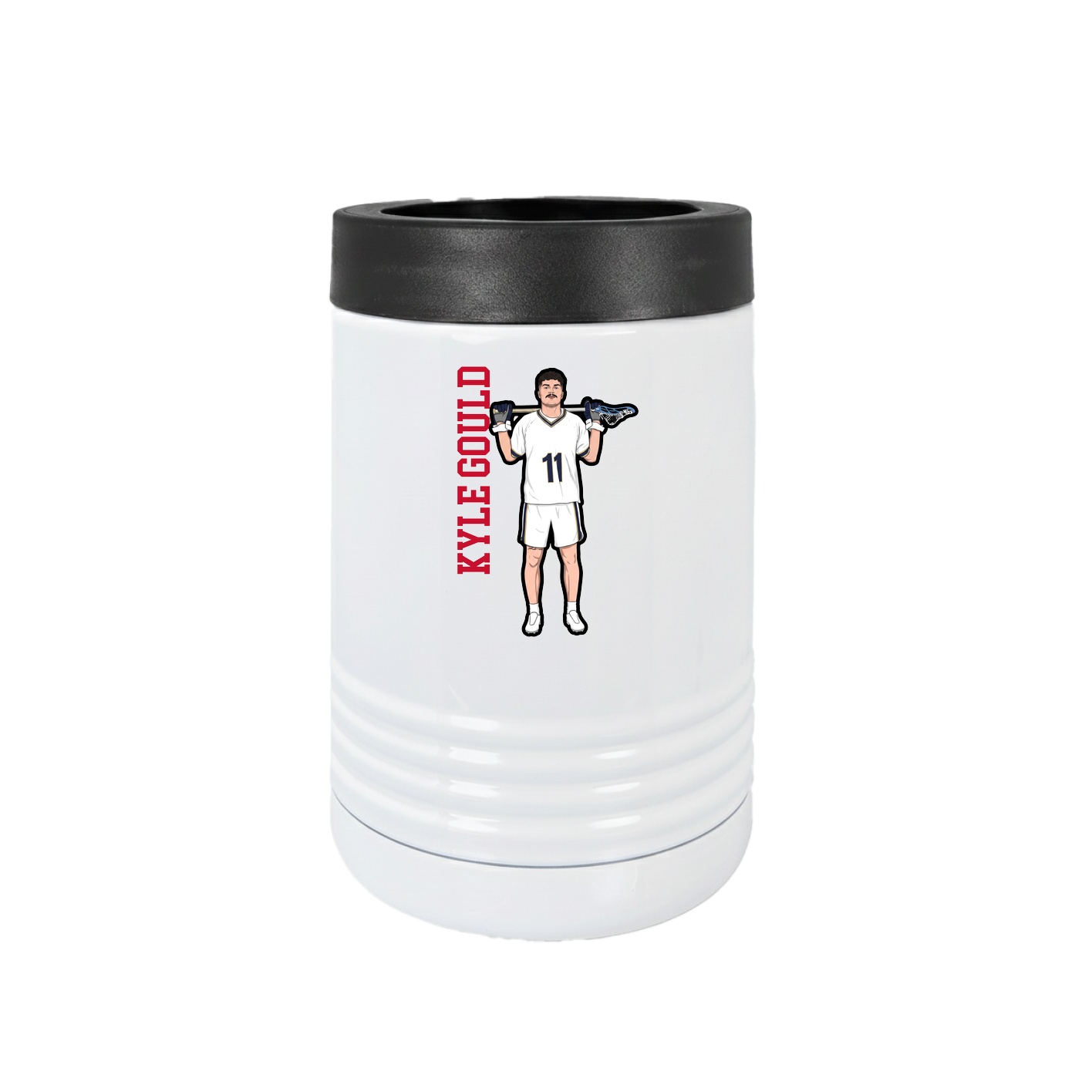 Beverage Holder — Name Vertical in White