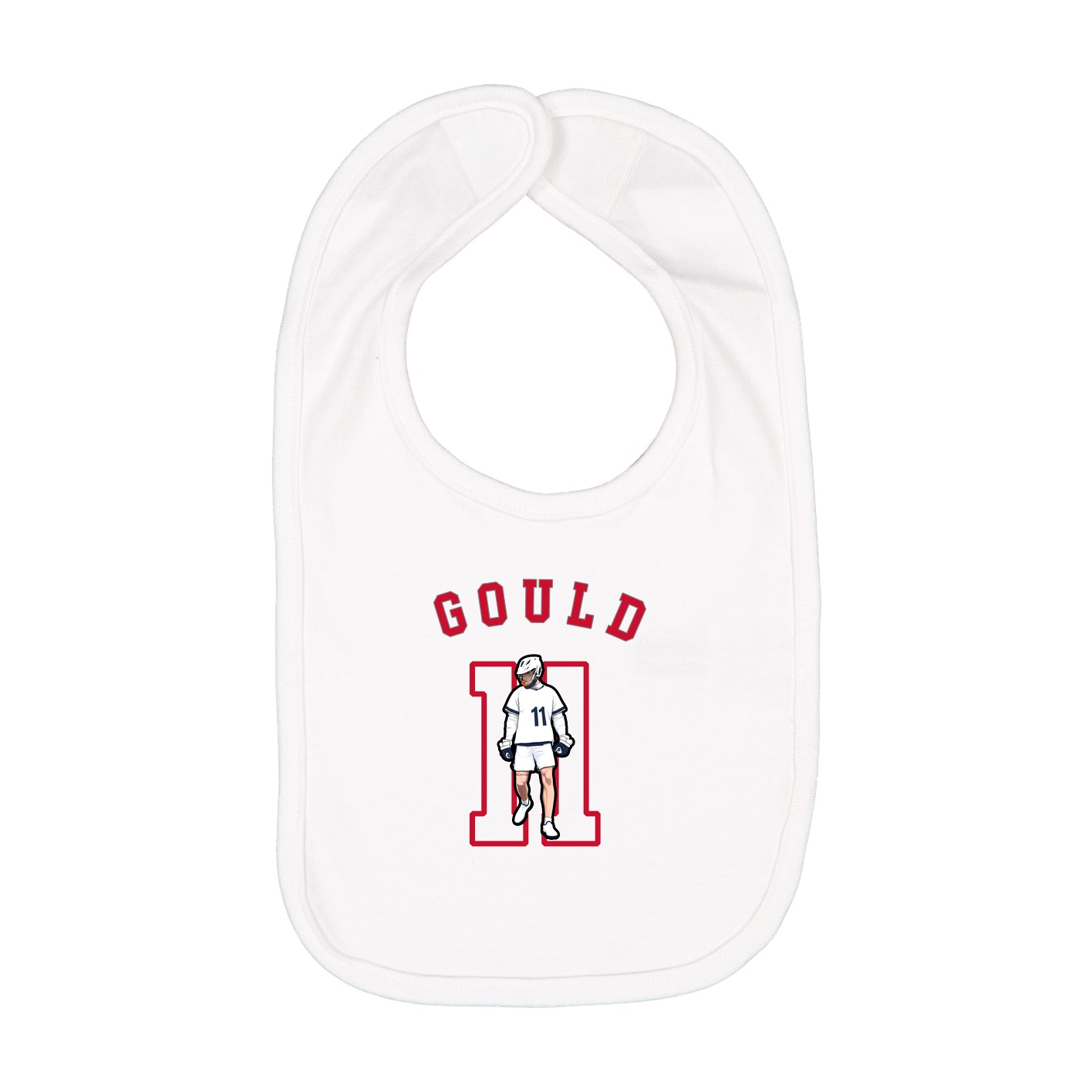 Infant Bib — Shirsey Arch in White