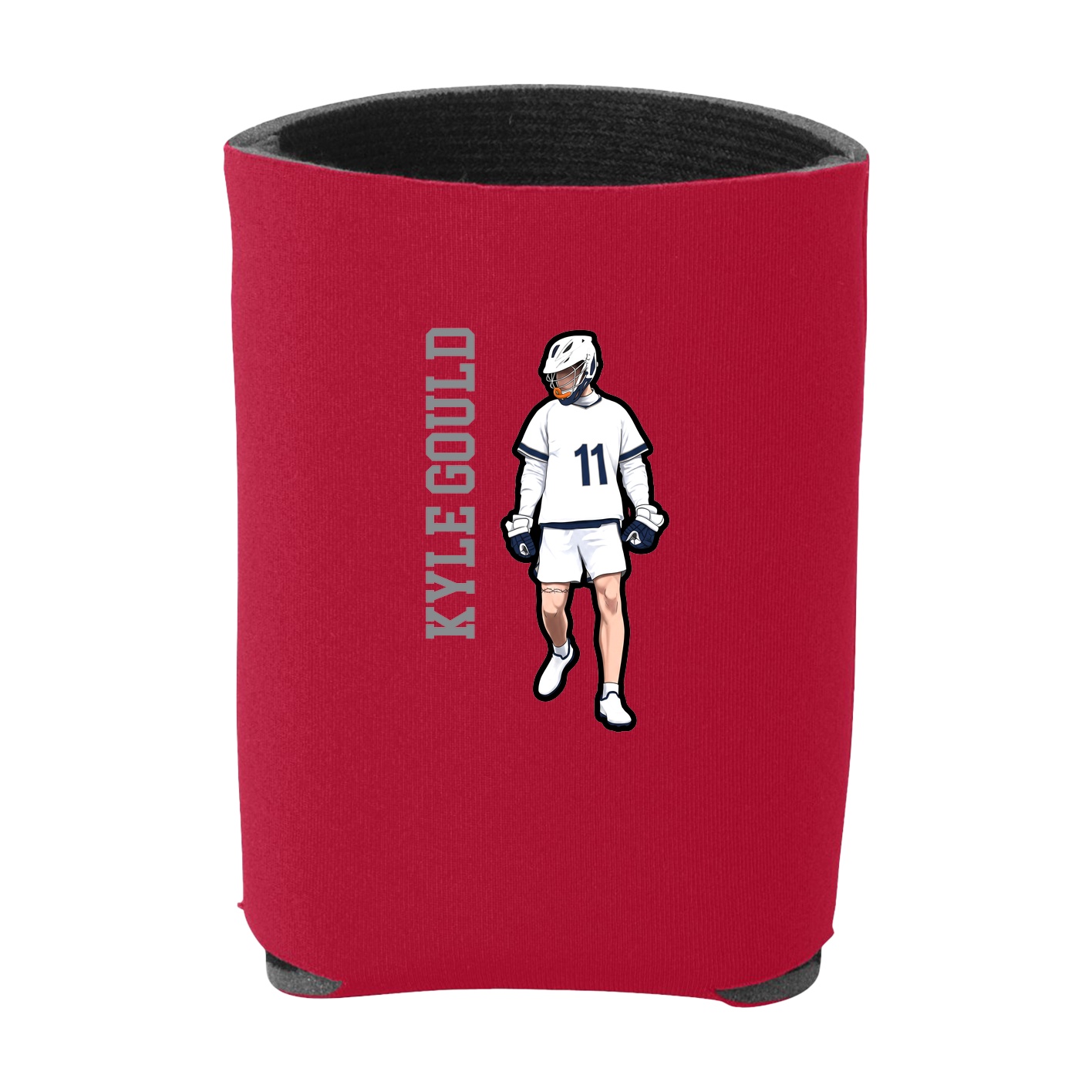Can Holder — Name Vertical in Red