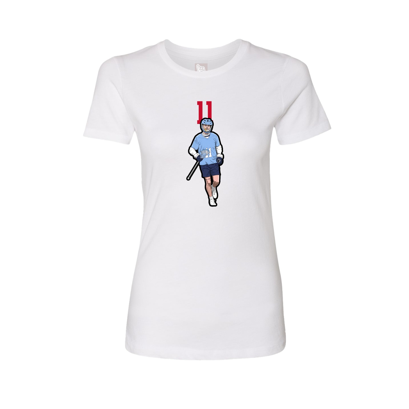 Fitted Women's Tee — Number Top in White
