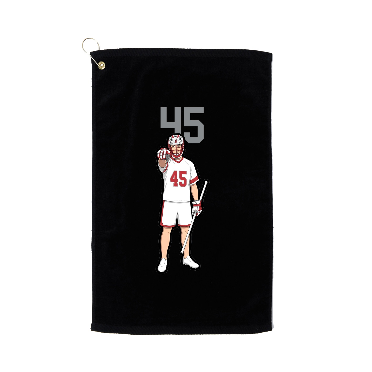 Golf Towel — Number Top in Black