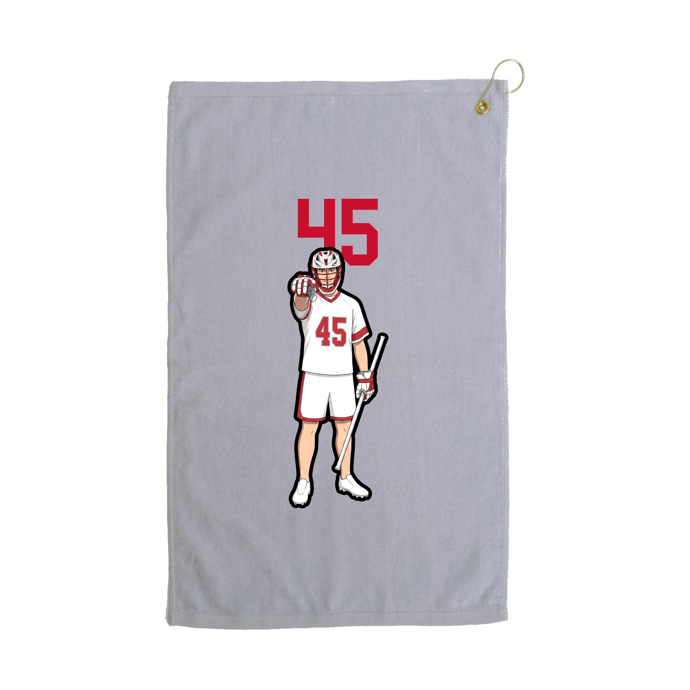 Golf Towel — Number Top in Grey