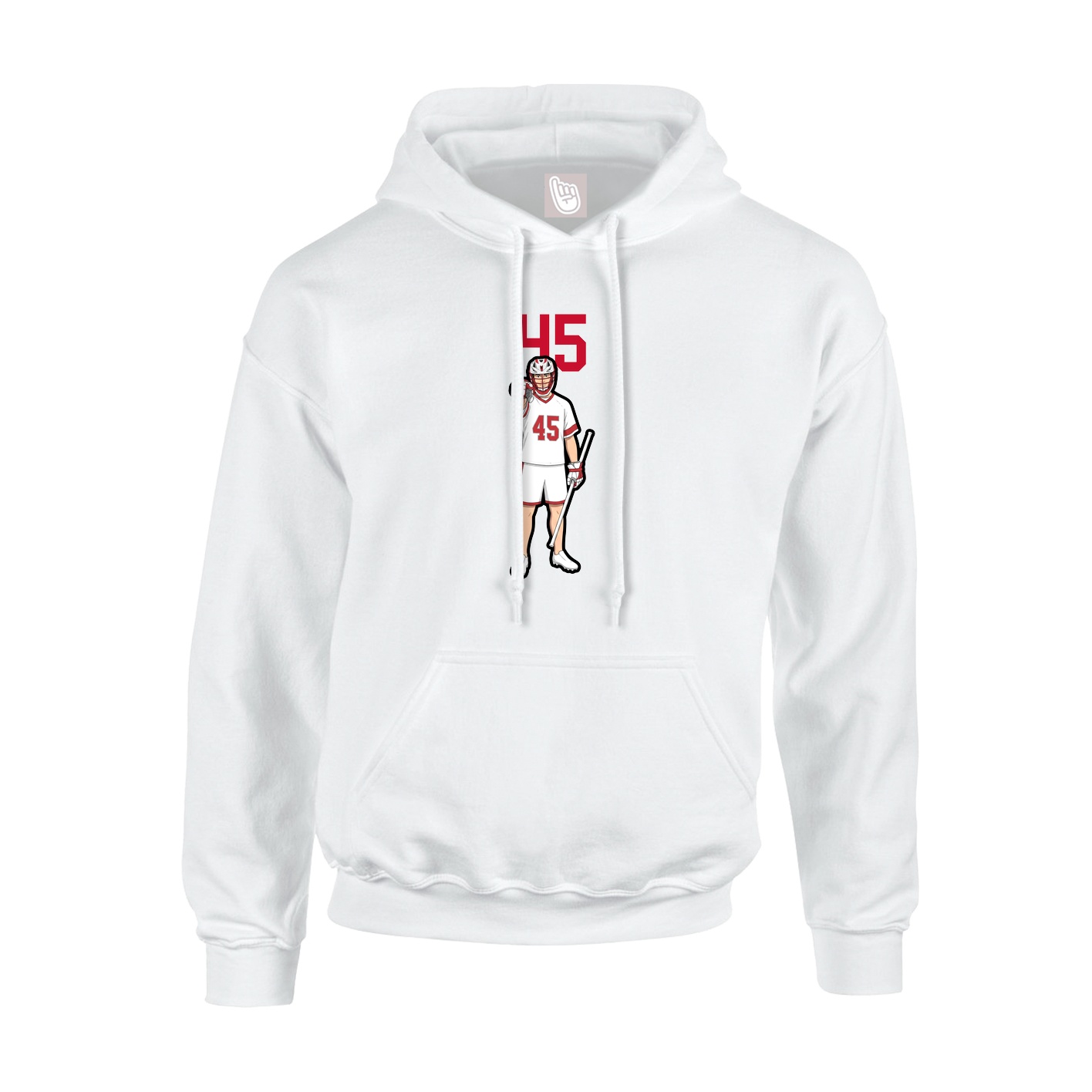 Hoodie — Number Top in White