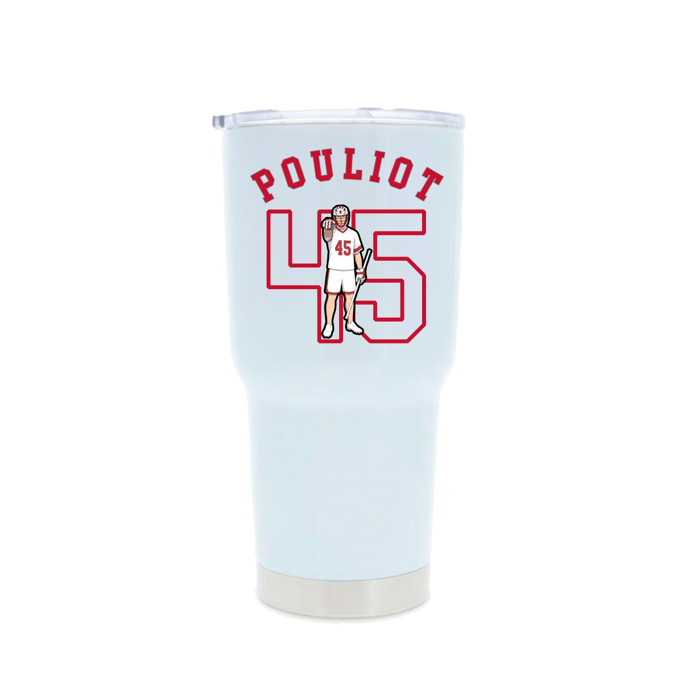 30oz Stainless Steel Tumbler — Shirsey Arch in White