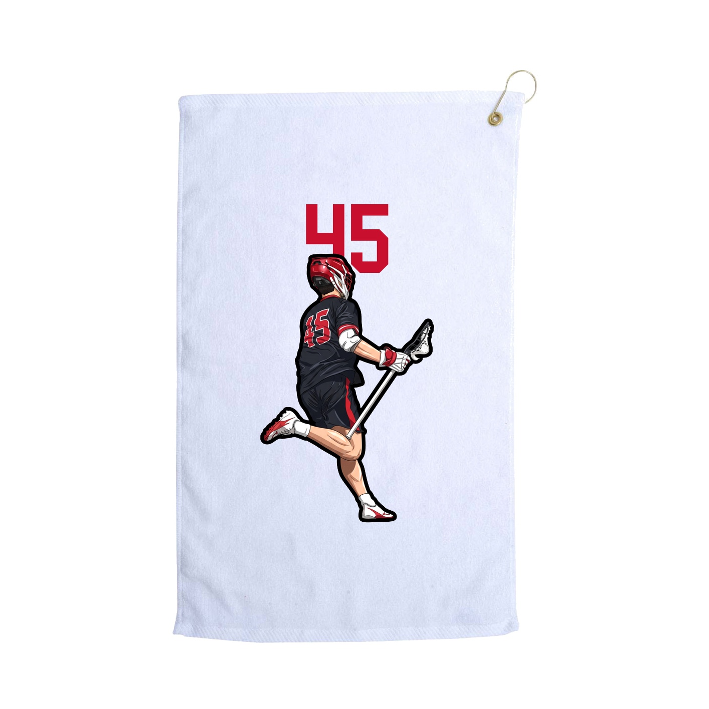Golf Towel — Number Top in White