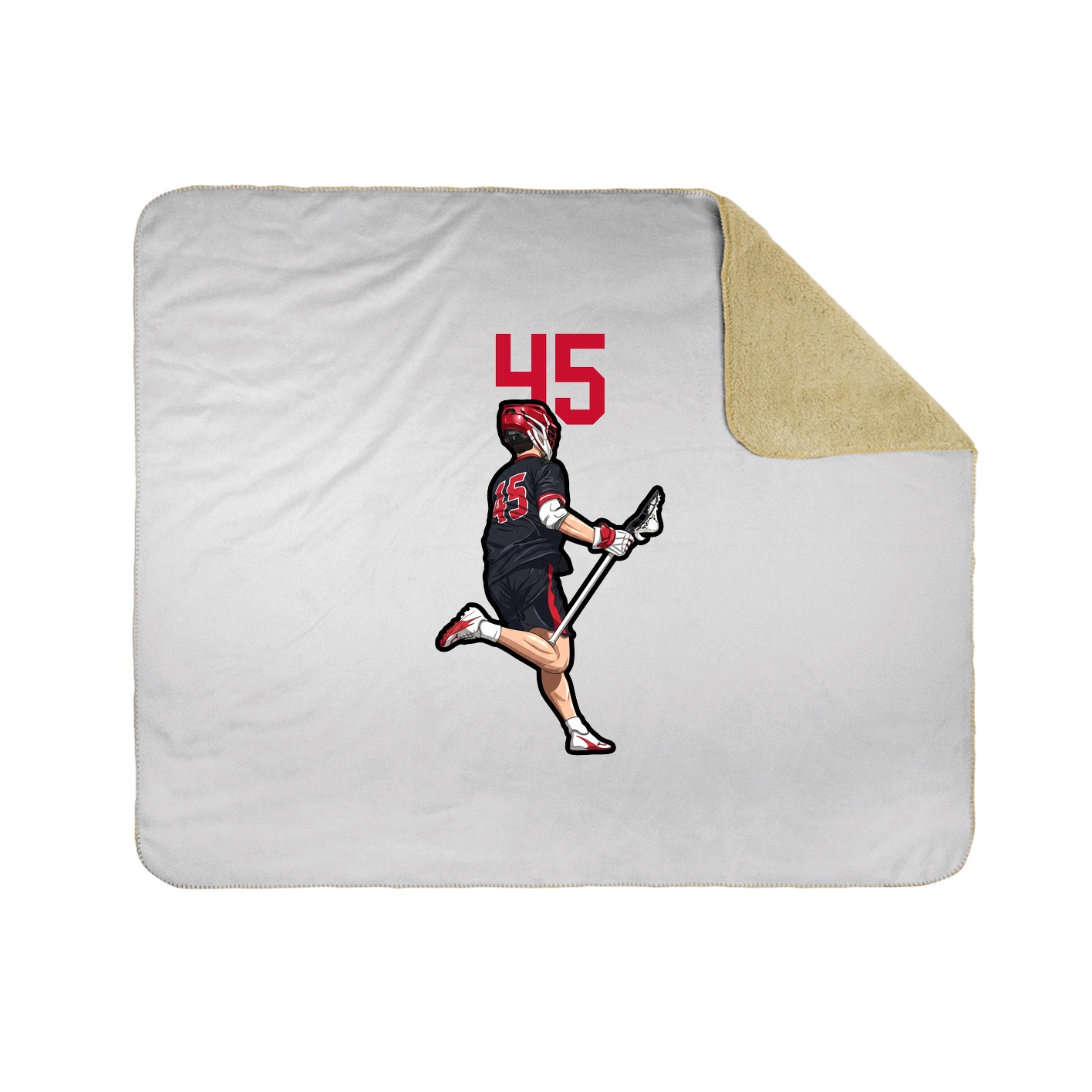 Throw Blanket — Number Top in White