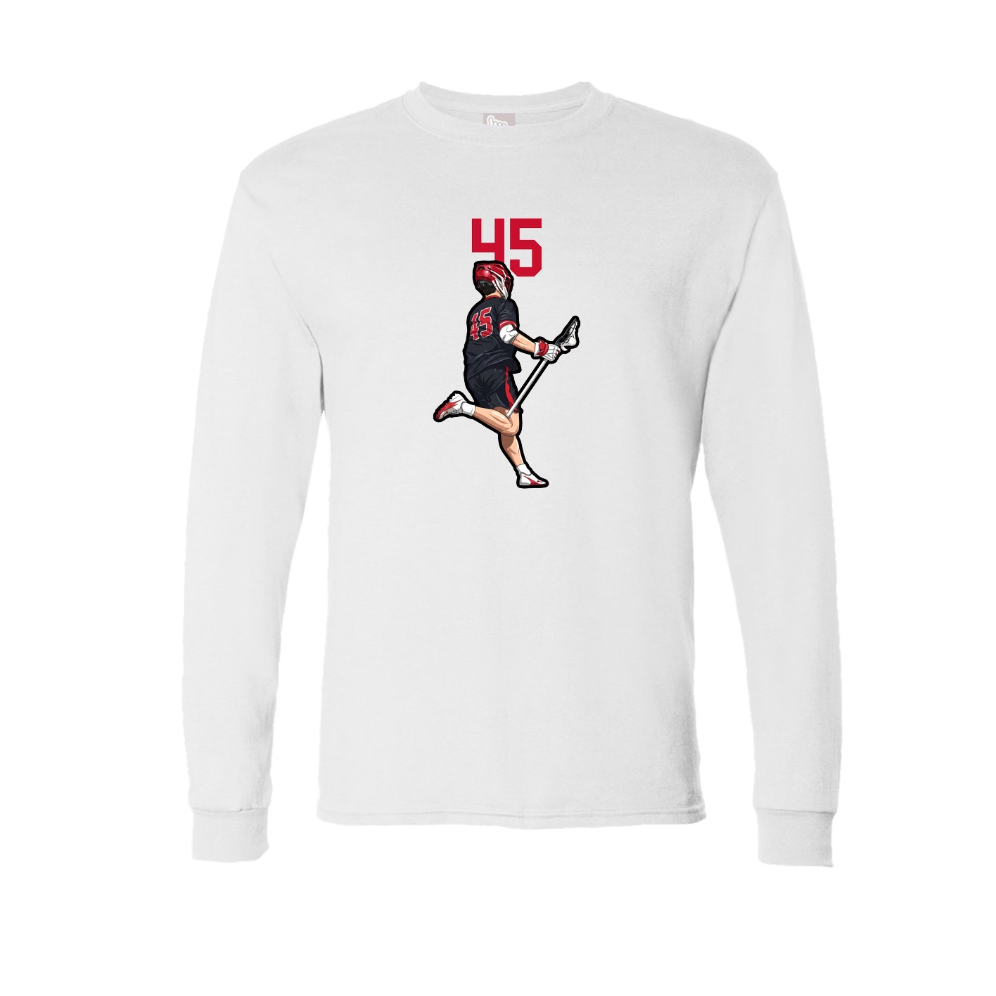 Long Sleeve Tee — Number Top in White