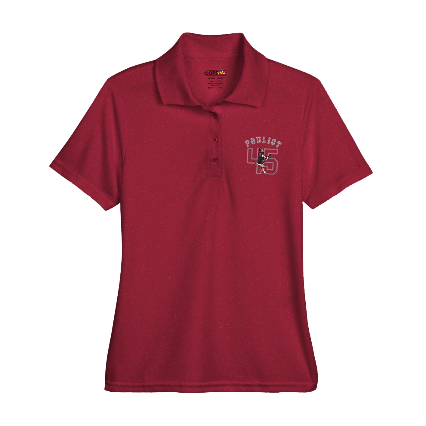 Womens Performance Polo — Shirsey Arch in Red