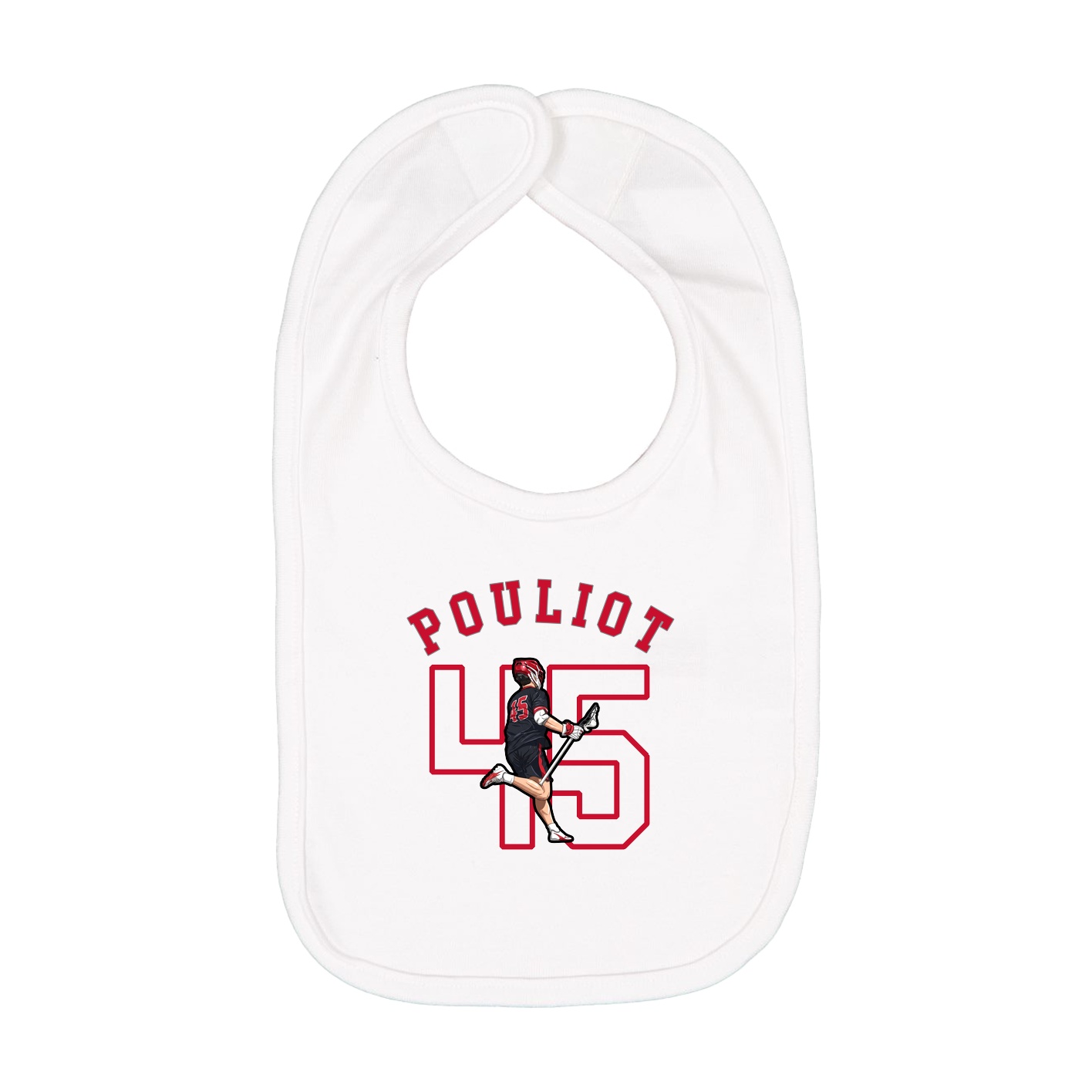 Infant Bib — Shirsey Arch in White