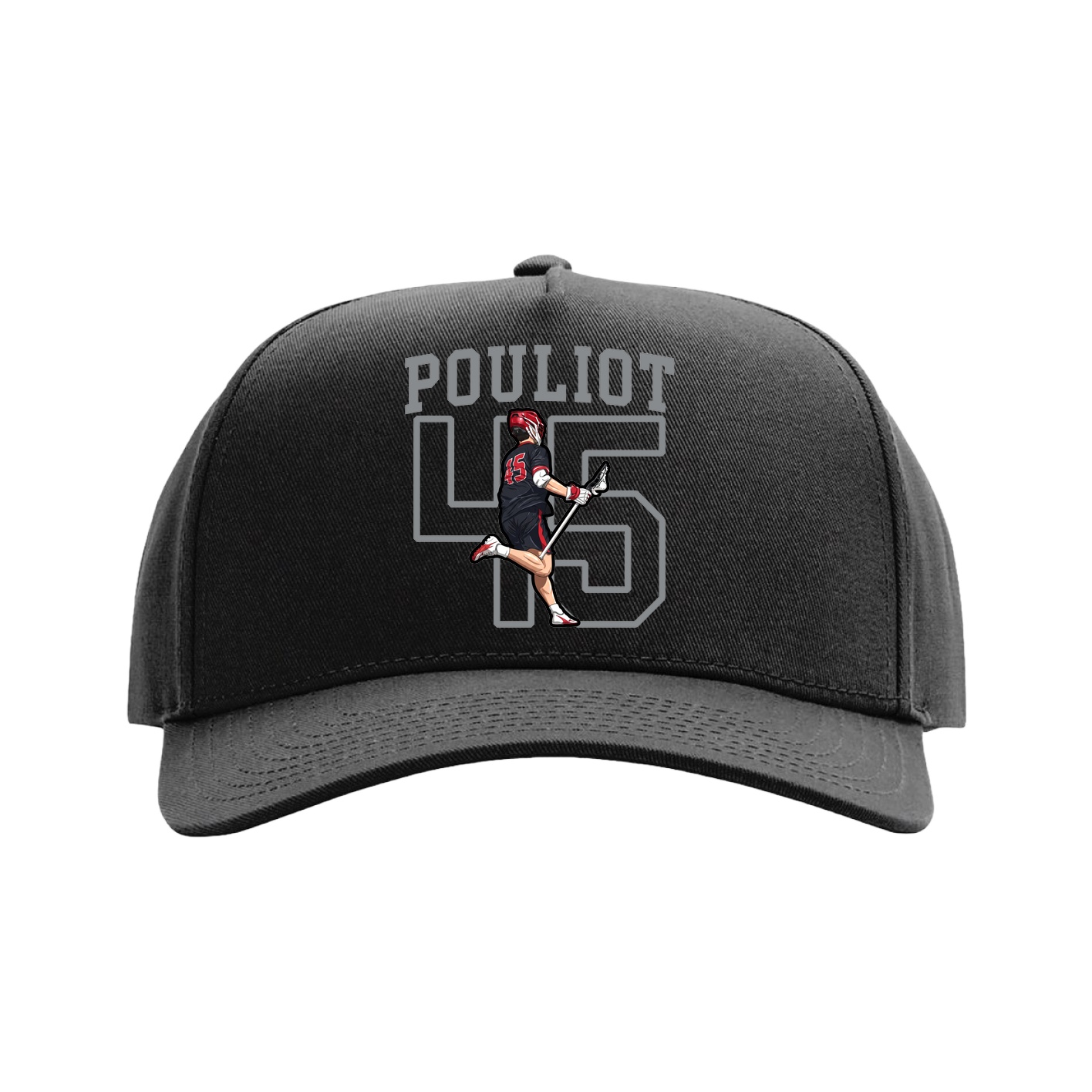 Full Fabric Five-Panel Champ Cap — Shirsey in Black