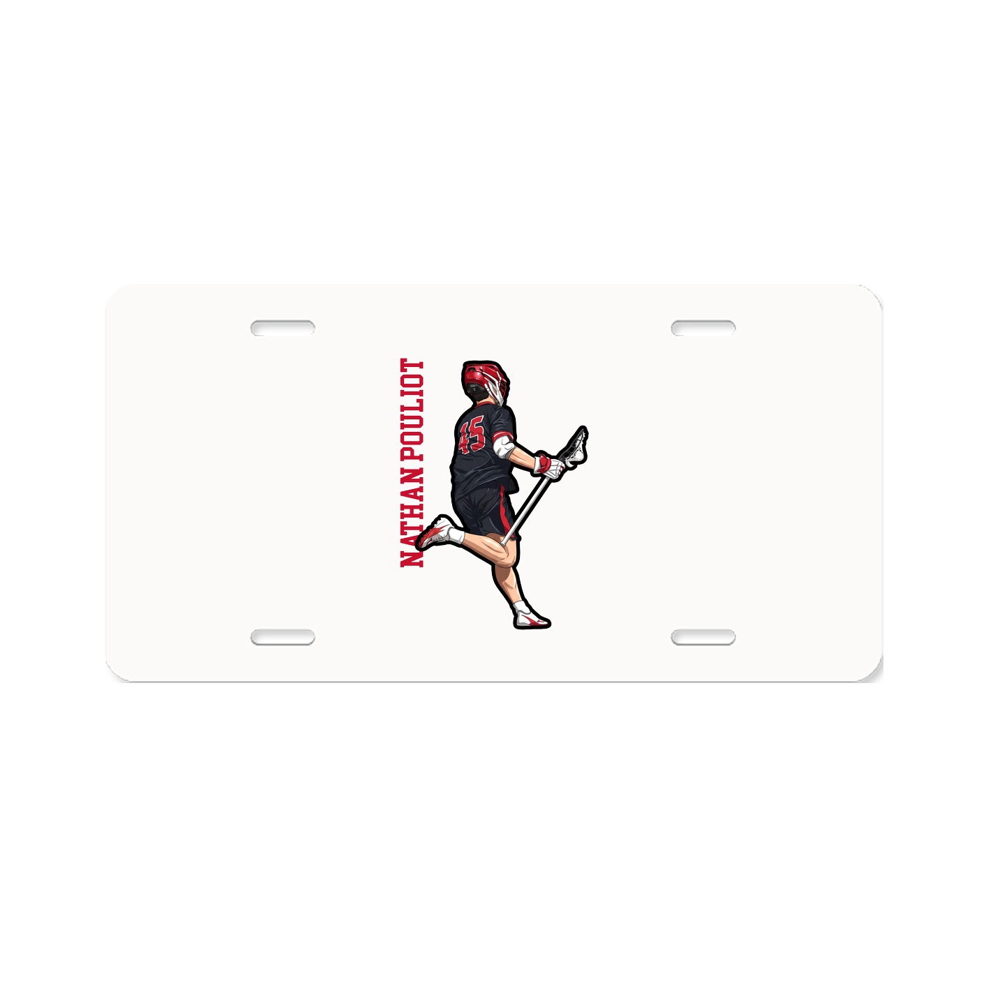License Plate — Name Vertical in Classic