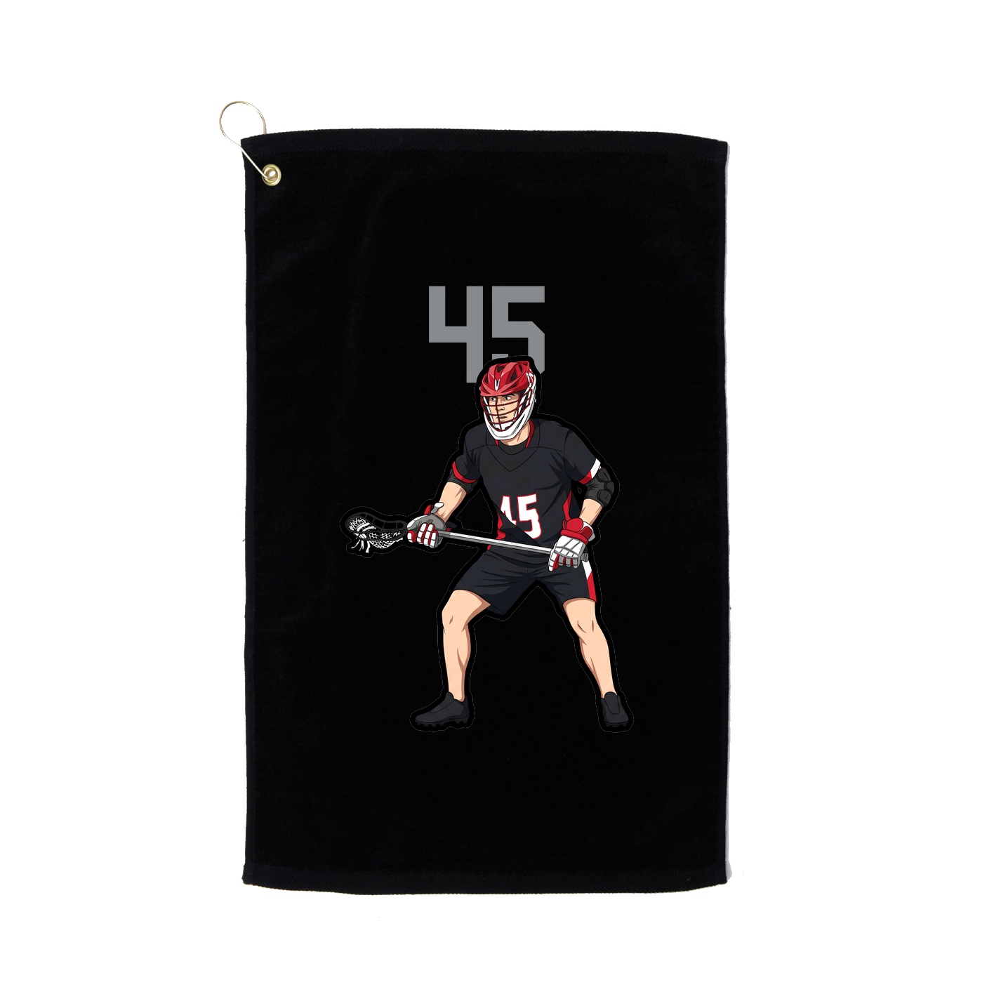 Golf Towel — Number Top in Black