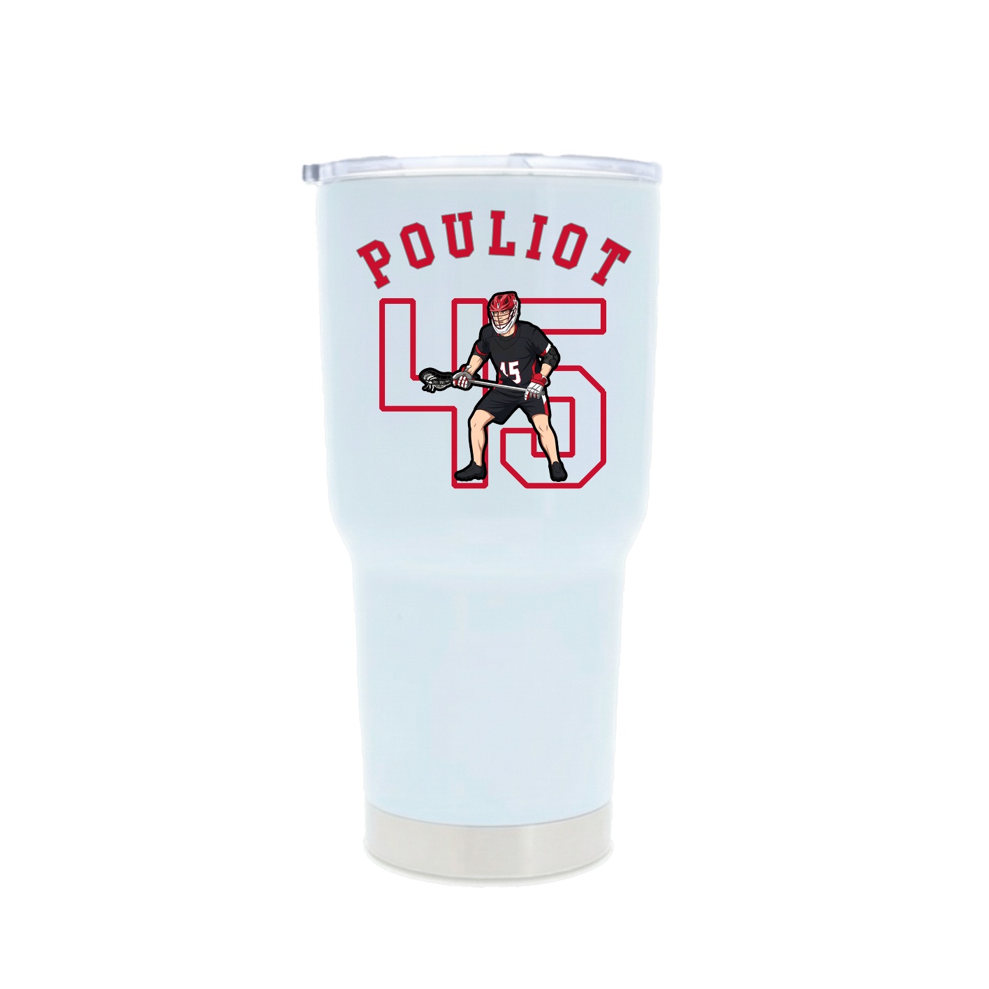 30oz Stainless Steel Tumbler — Shirsey Arch in White