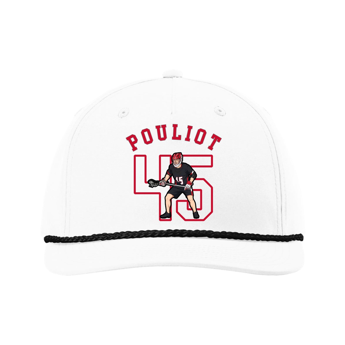 Five-Panel Classic Rope Cap — Shirsey Arch in White