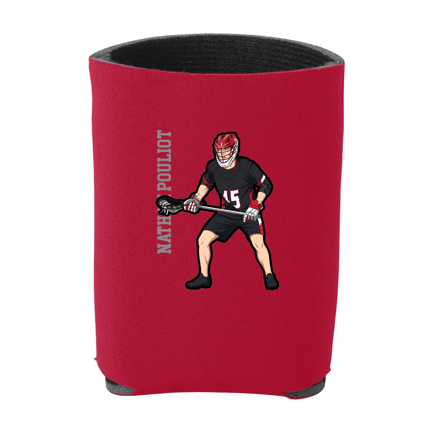 Can Holder — Name Vertical in Red