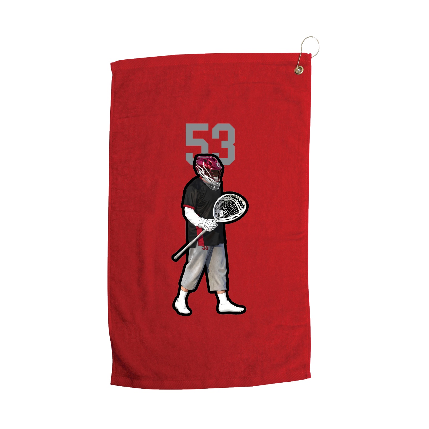 Golf Towel — Number Top in Red