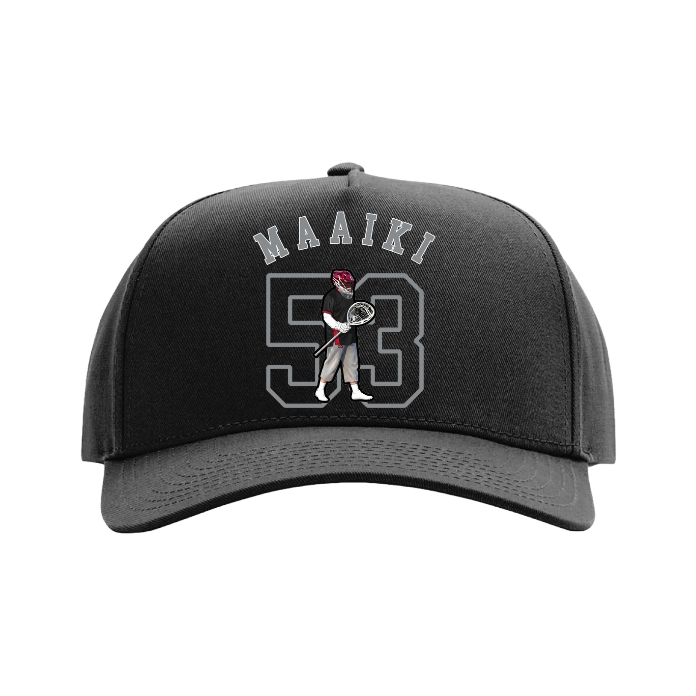 Full Fabric Five-Panel Champ Cap — Shirsey Arch in Black