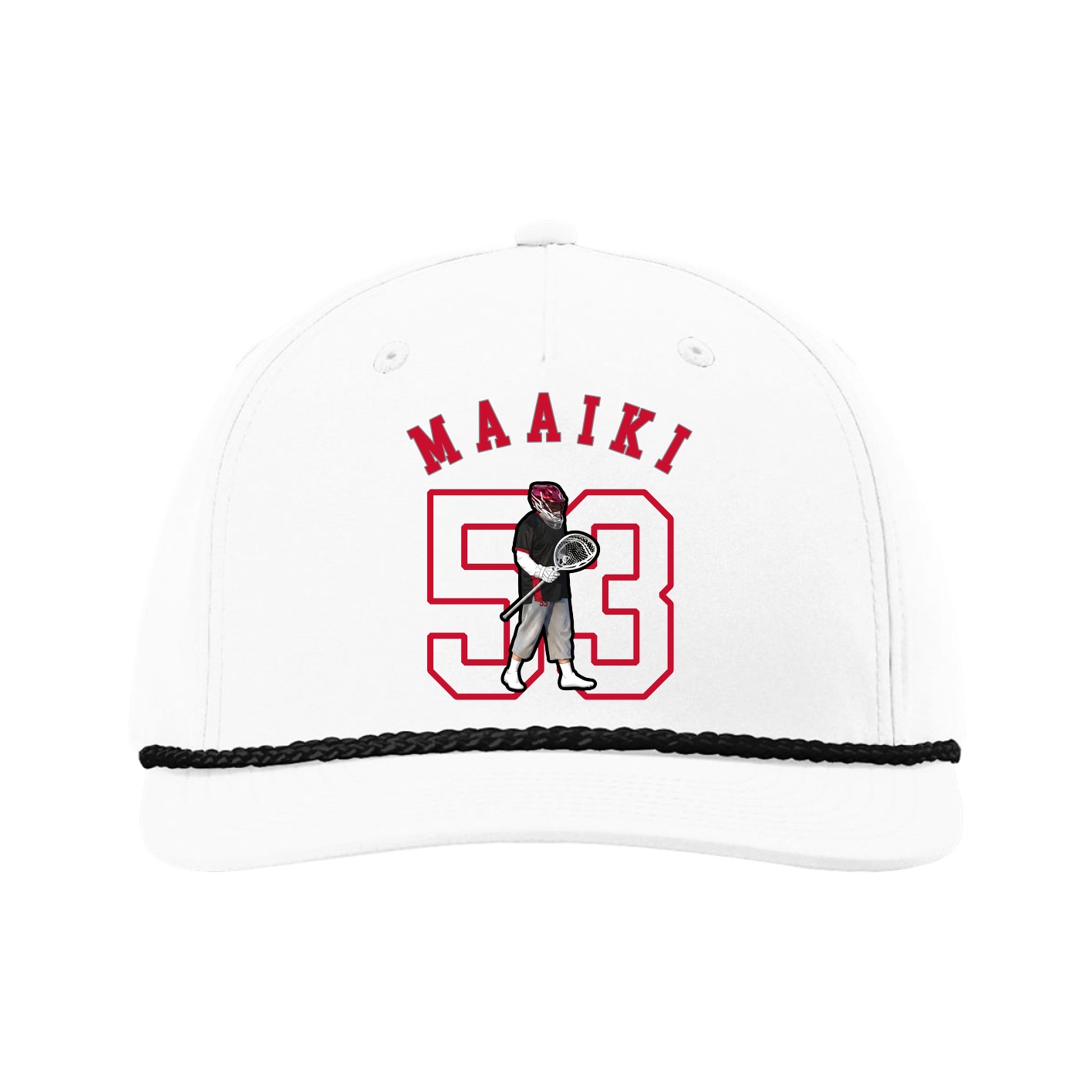 Five-Panel Classic Rope Cap — Shirsey Arch in White