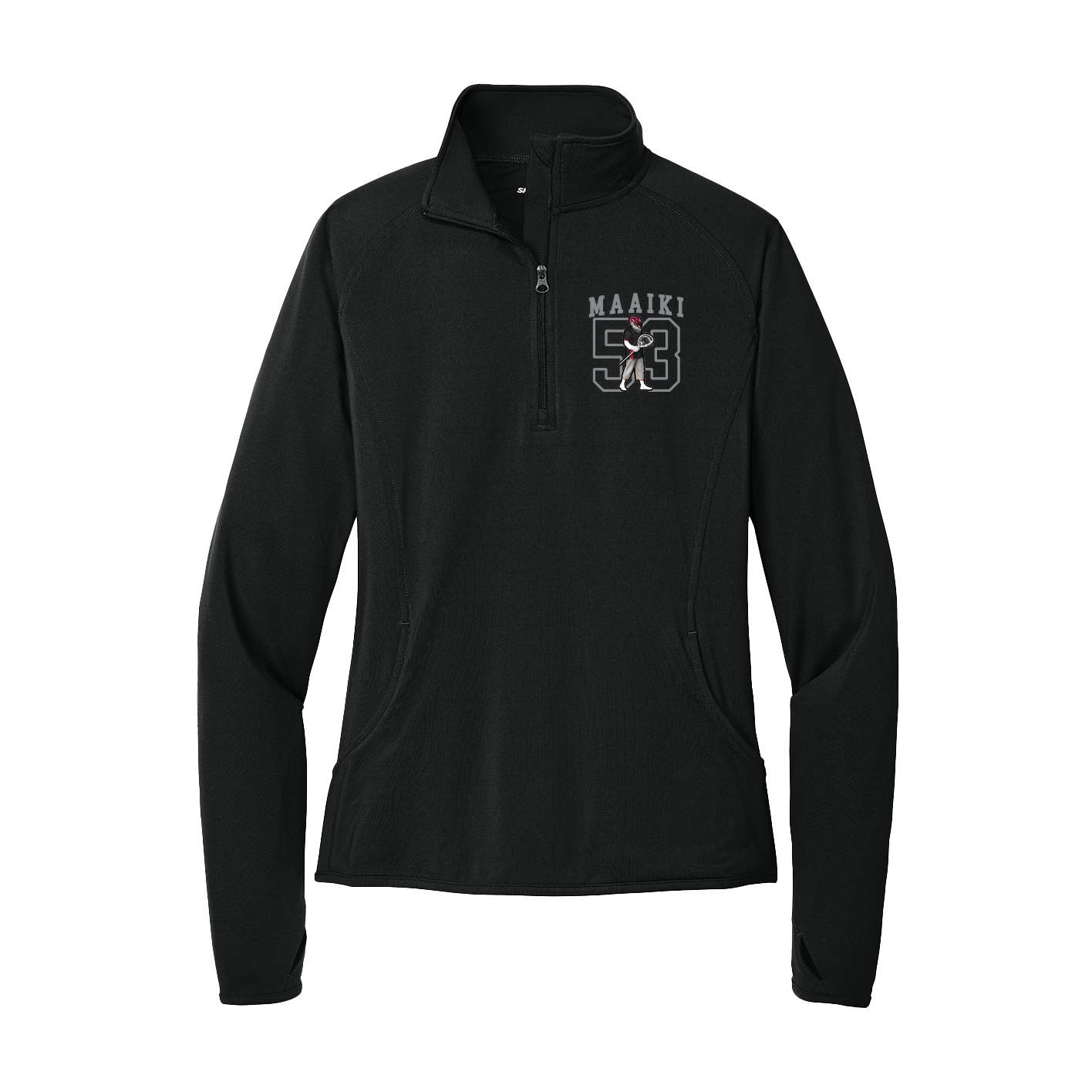 Women's Q-Zip Pullover — Shirsey in Black
