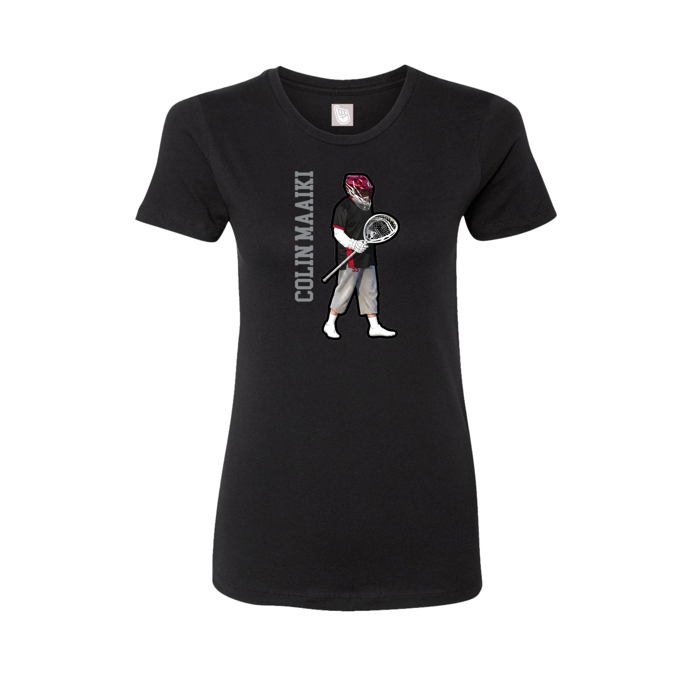 Womens Tee — Name Vertical in Black