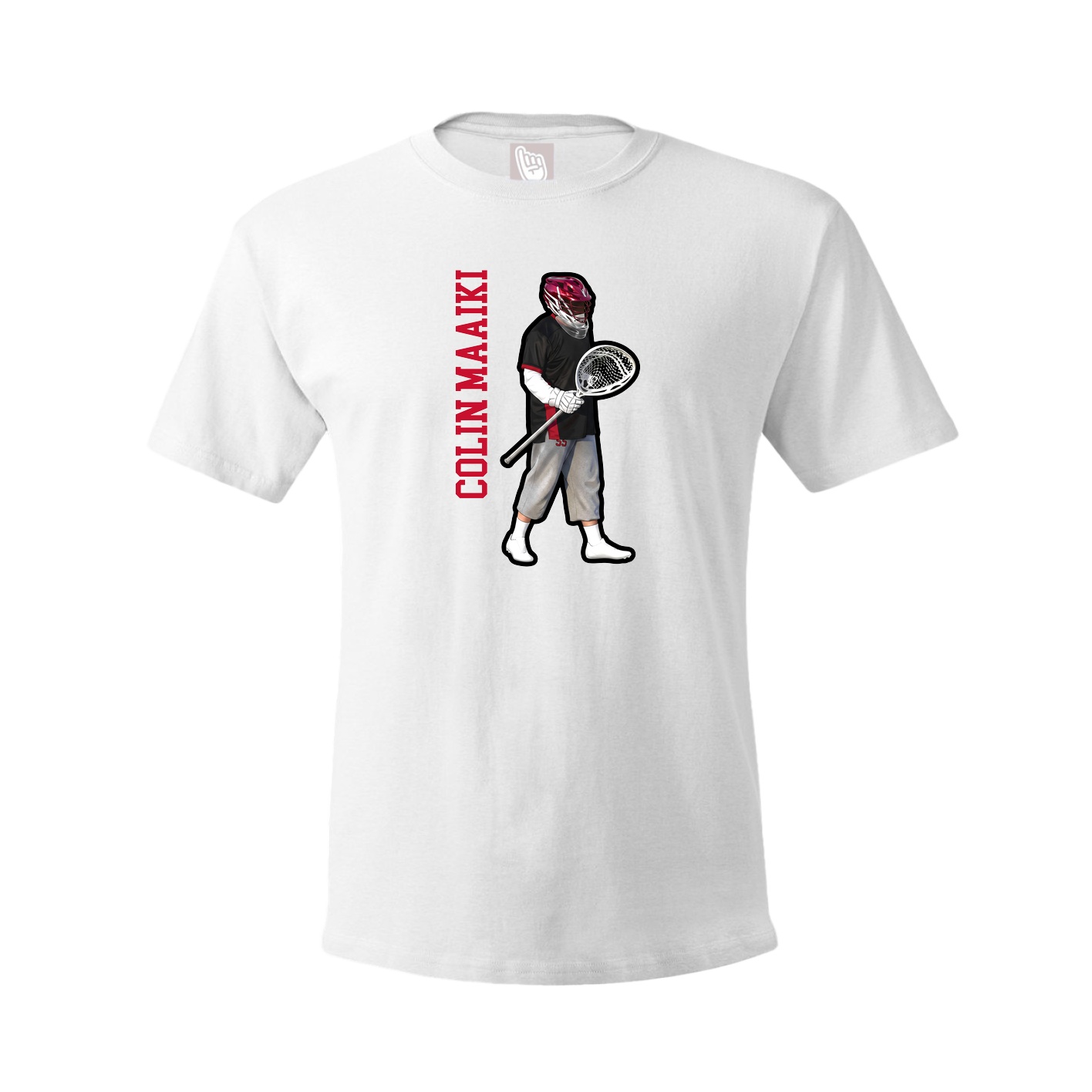 Youth Tee — Name Vertical in White