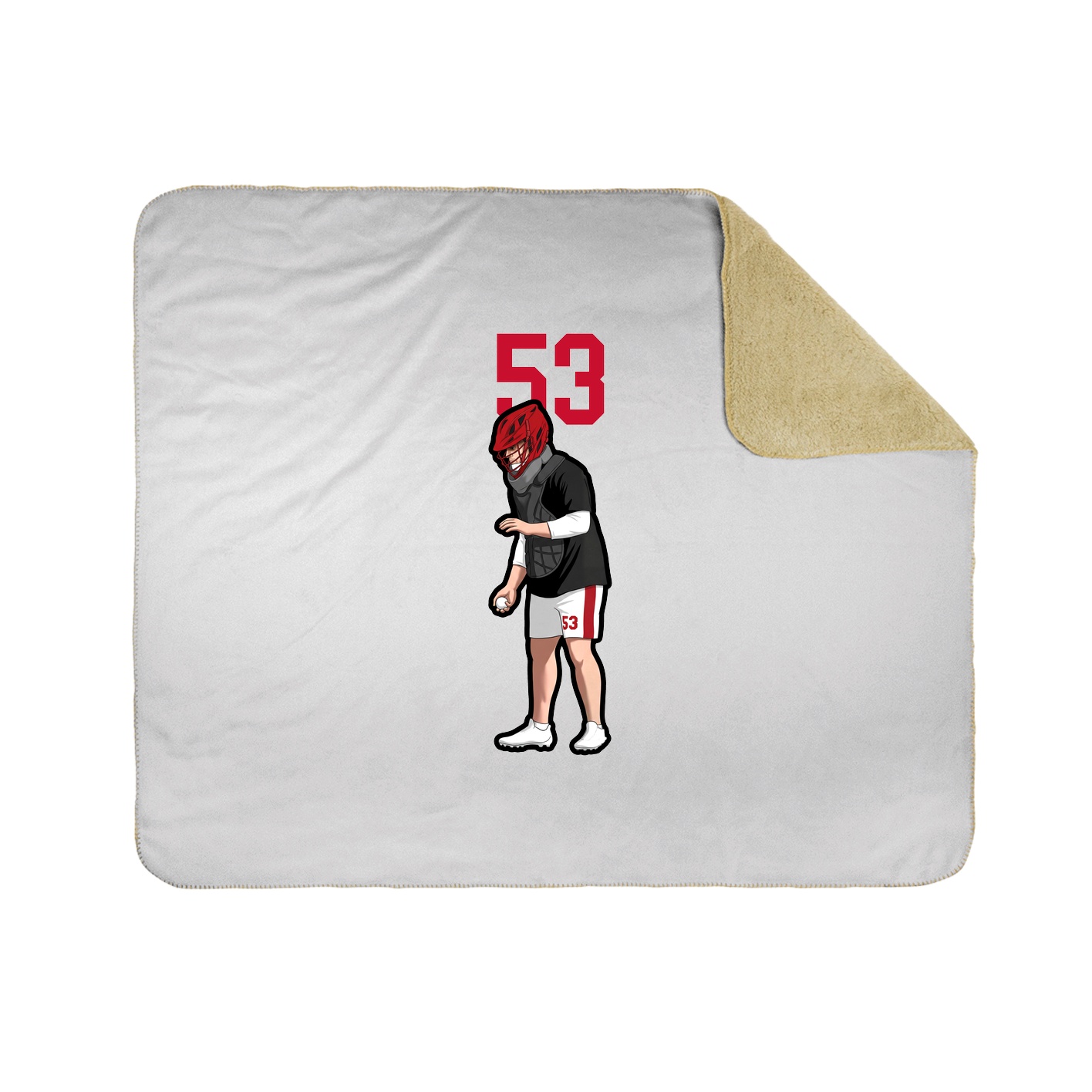 Throw Blanket — Number Top in White