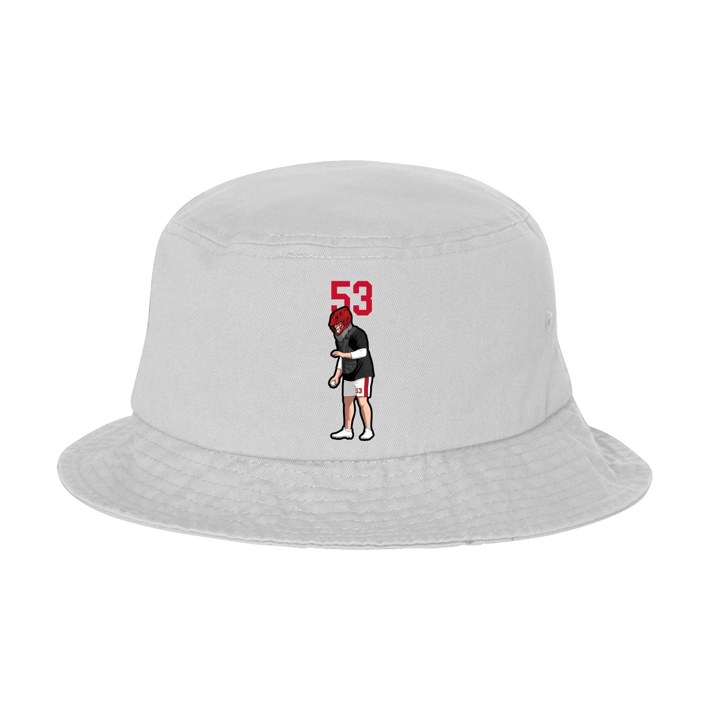 Bucket Cap — Number Top in White