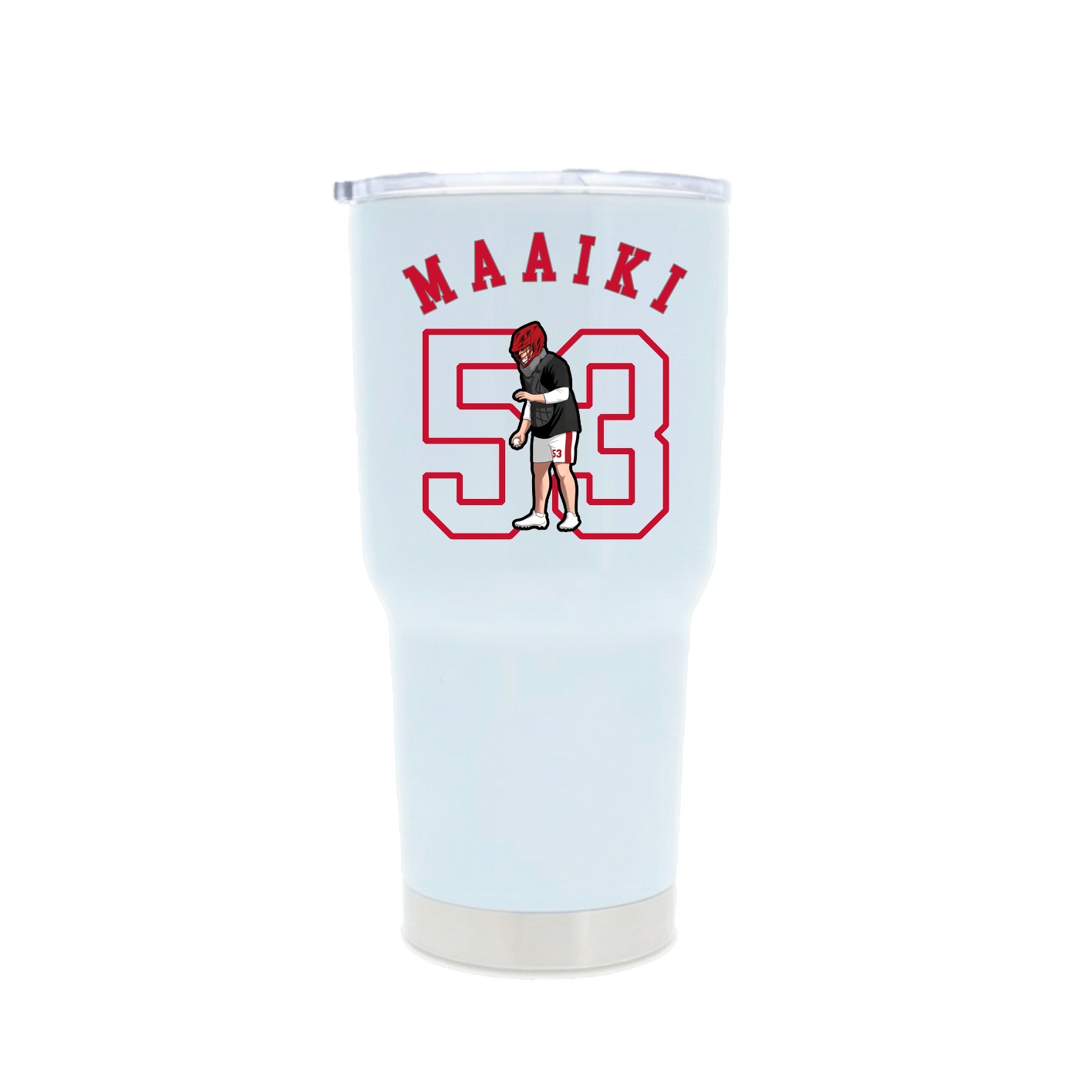 30oz Stainless Steel Tumbler — Shirsey Arch in White