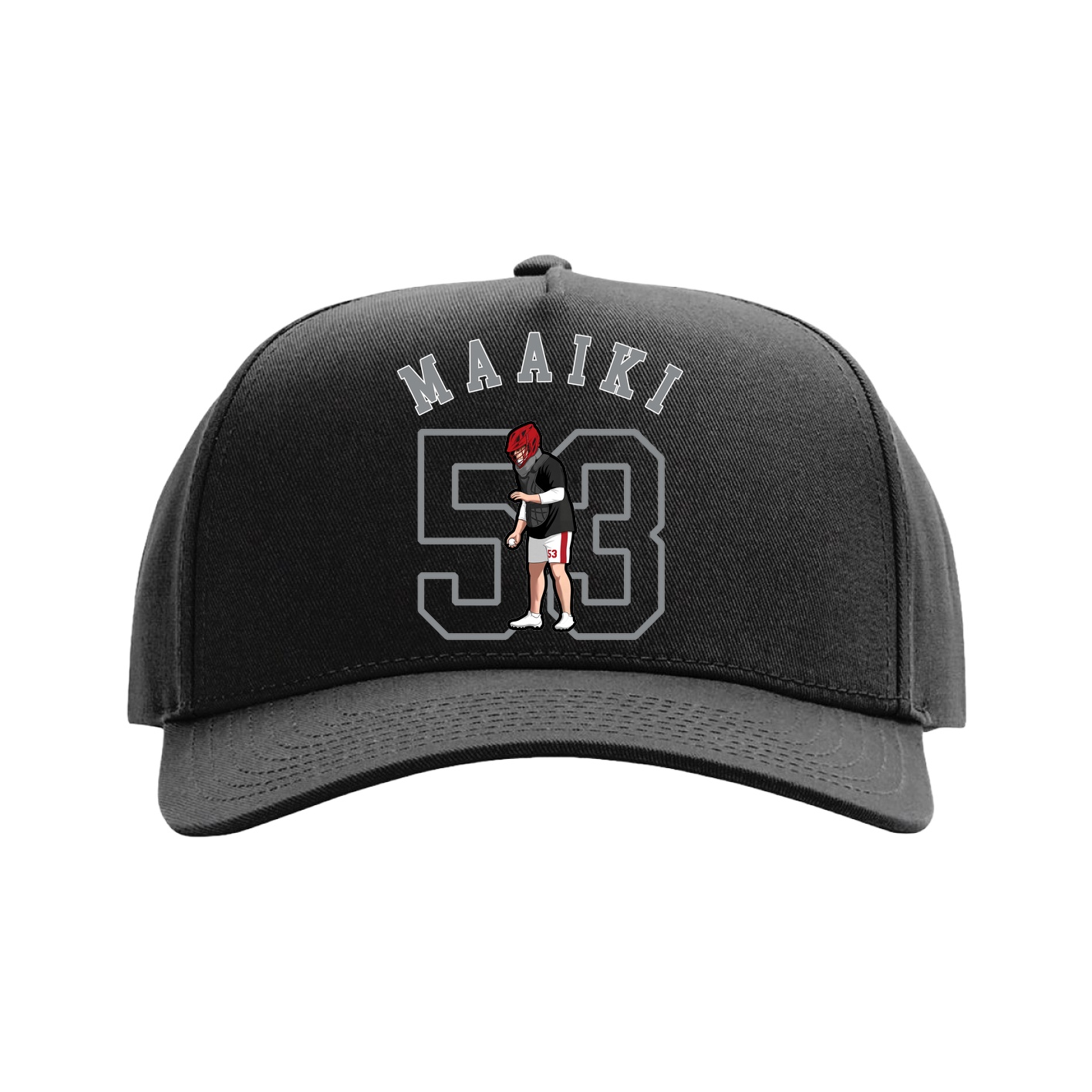 Full Fabric Five-Panel Champ Cap — Shirsey Arch in Black
