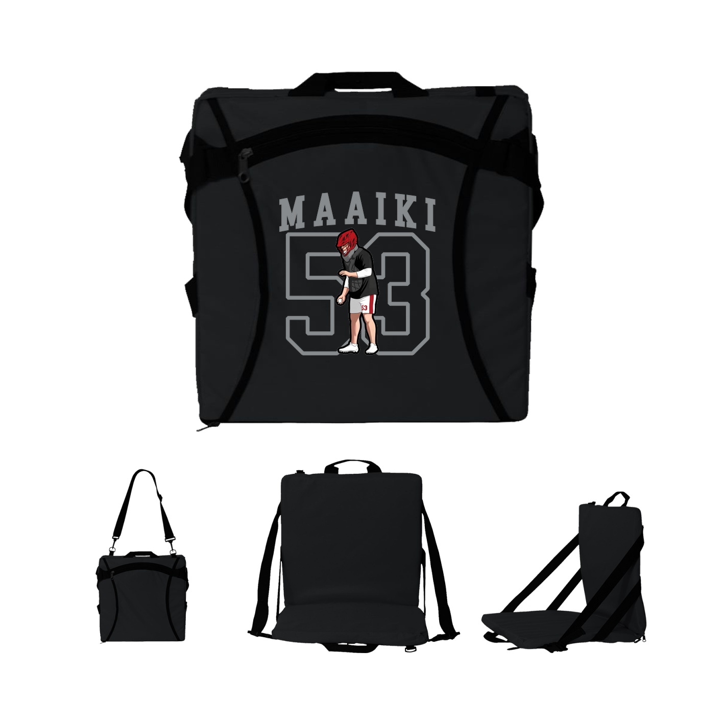 Folding Stadium Seat — Shirsey in Black